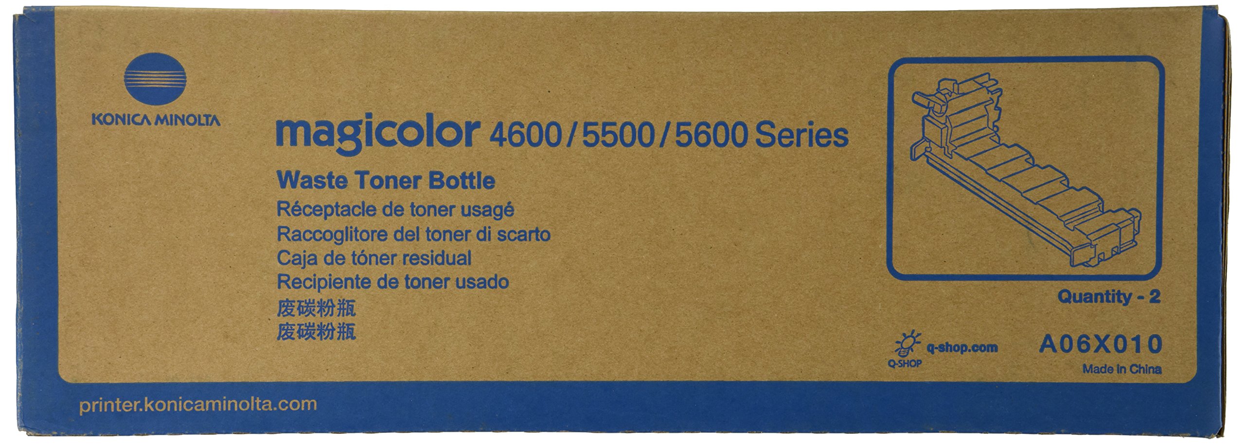 Konica Minolta A06X010 Toner Waste Bottles 2-Pack - Compatible with magicolor 4650 Series Printers | High-Capacity Replacement | Perfect for Office & High-Volume Printing