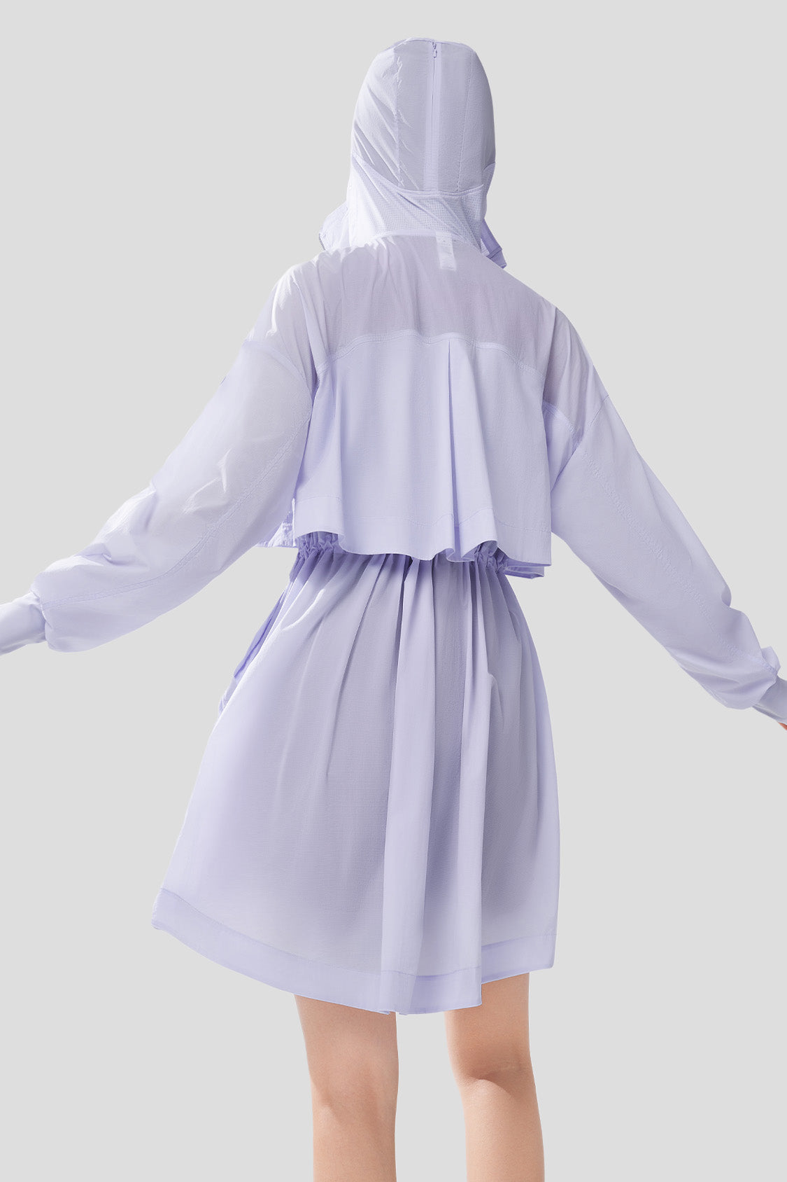 AiryArtsy Women's UPF50+ Sun Protection Windbreaker Jacket - Lightweight Long Sleeve UV Shielding Coat for Outdoor Hiking, Running & Beach Wear