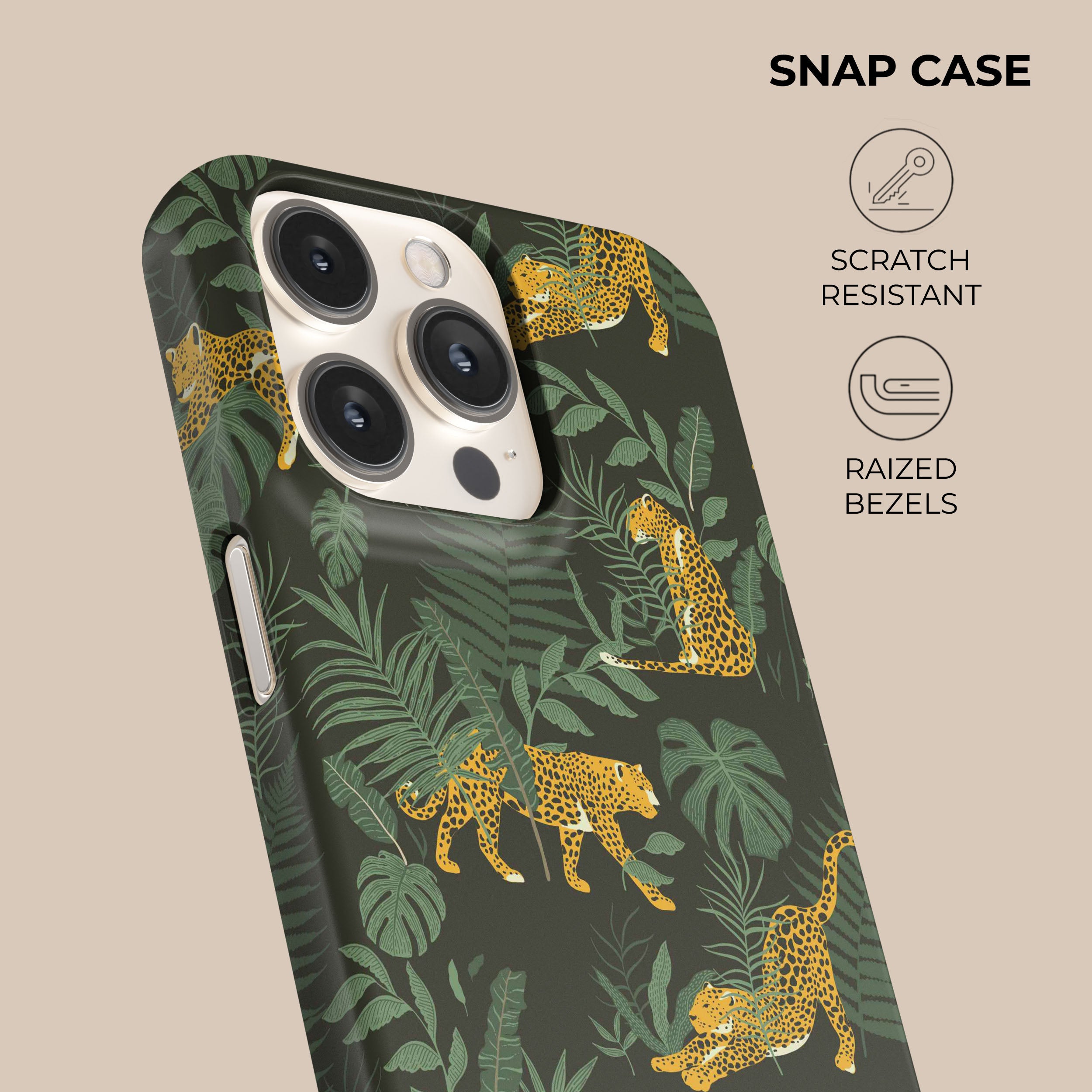 Cheetah Print Jungle Phone Case - Durable Protective Cover for iPhone & Android - Perfect for Outdoor Adventures & Safari Trips