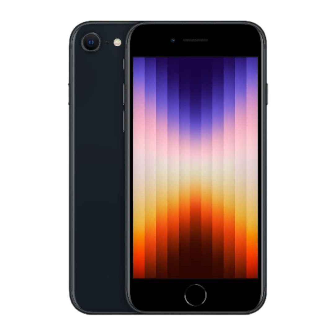 Apple iPhone SE 3rd Gen (2022) 64GB Midnight - AT&T Renewed Premium Smartphone | Fast A15 Bionic Chip, 5G Ready, HD Display | Perfect for Work, Travel & Everyday Use