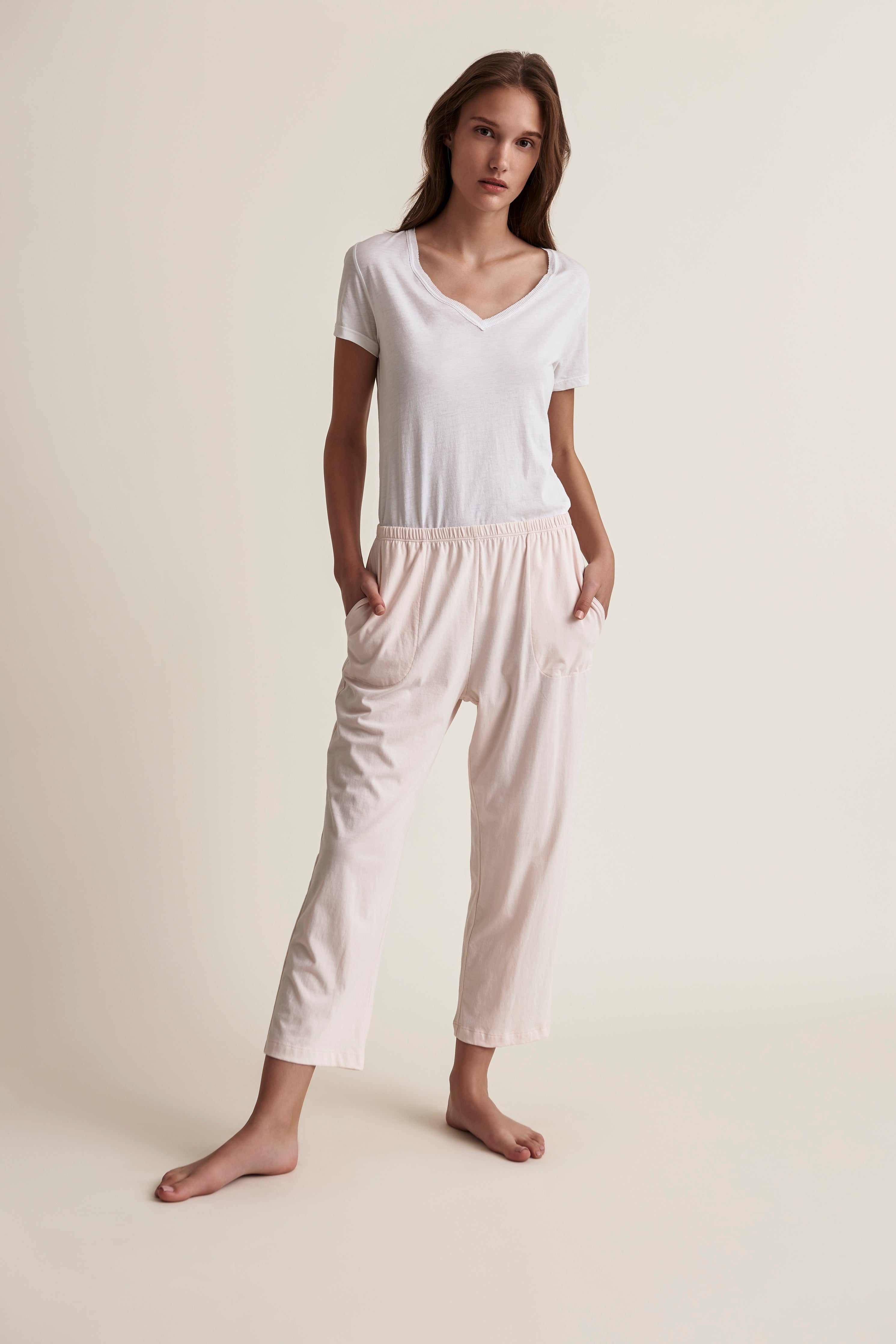 Women's V-Neck Easy Tee - Soft Comfortable Stretch T-Shirt for Casual Wear & Everyday Outfits | Perfect for Work, Travel & Relaxing