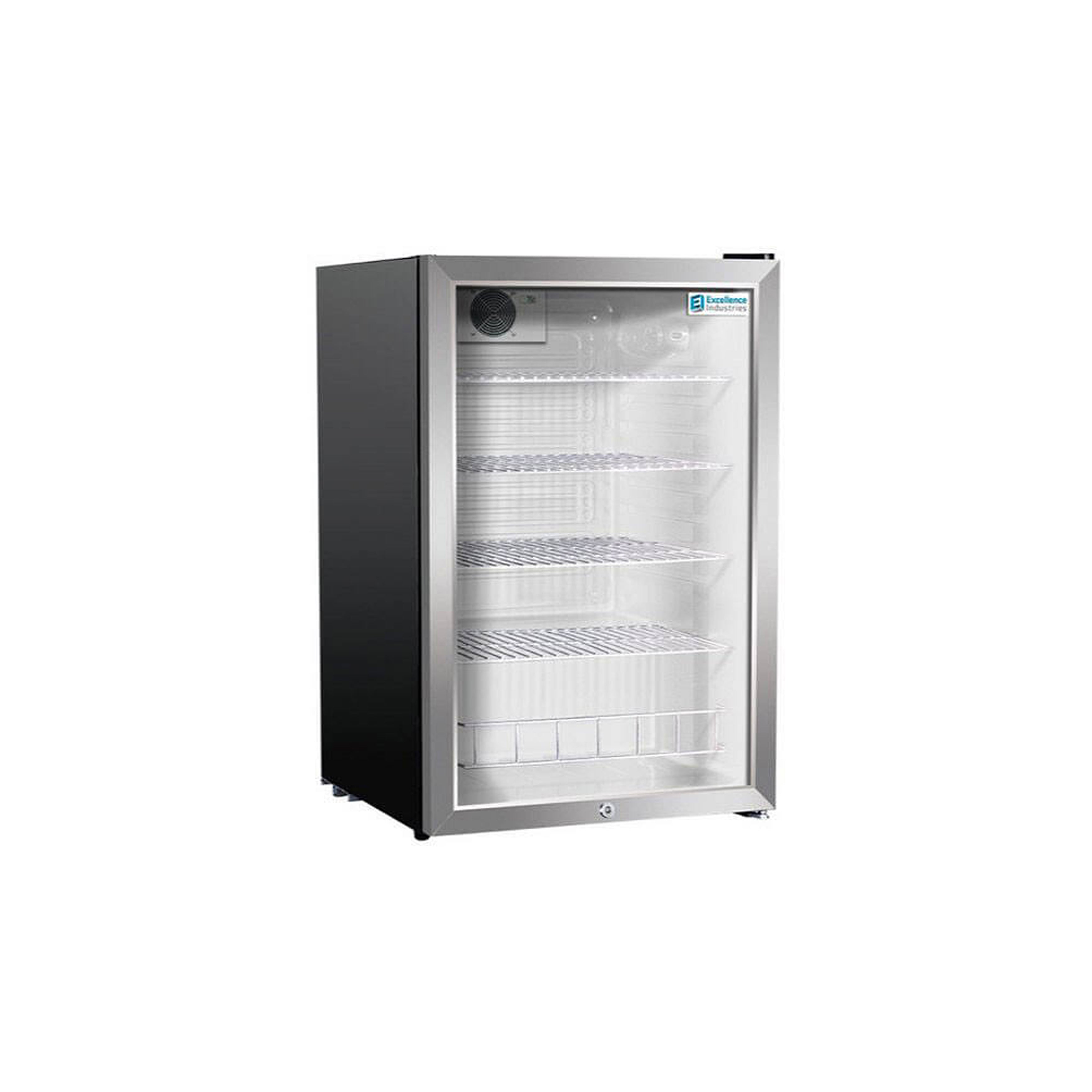 EMM 5HC 4.3 cu.ft Commercial Refrigerated Merchandiser with Swing Glass Door - Perfect for Convenience Stores, Cafes, and Retail Display