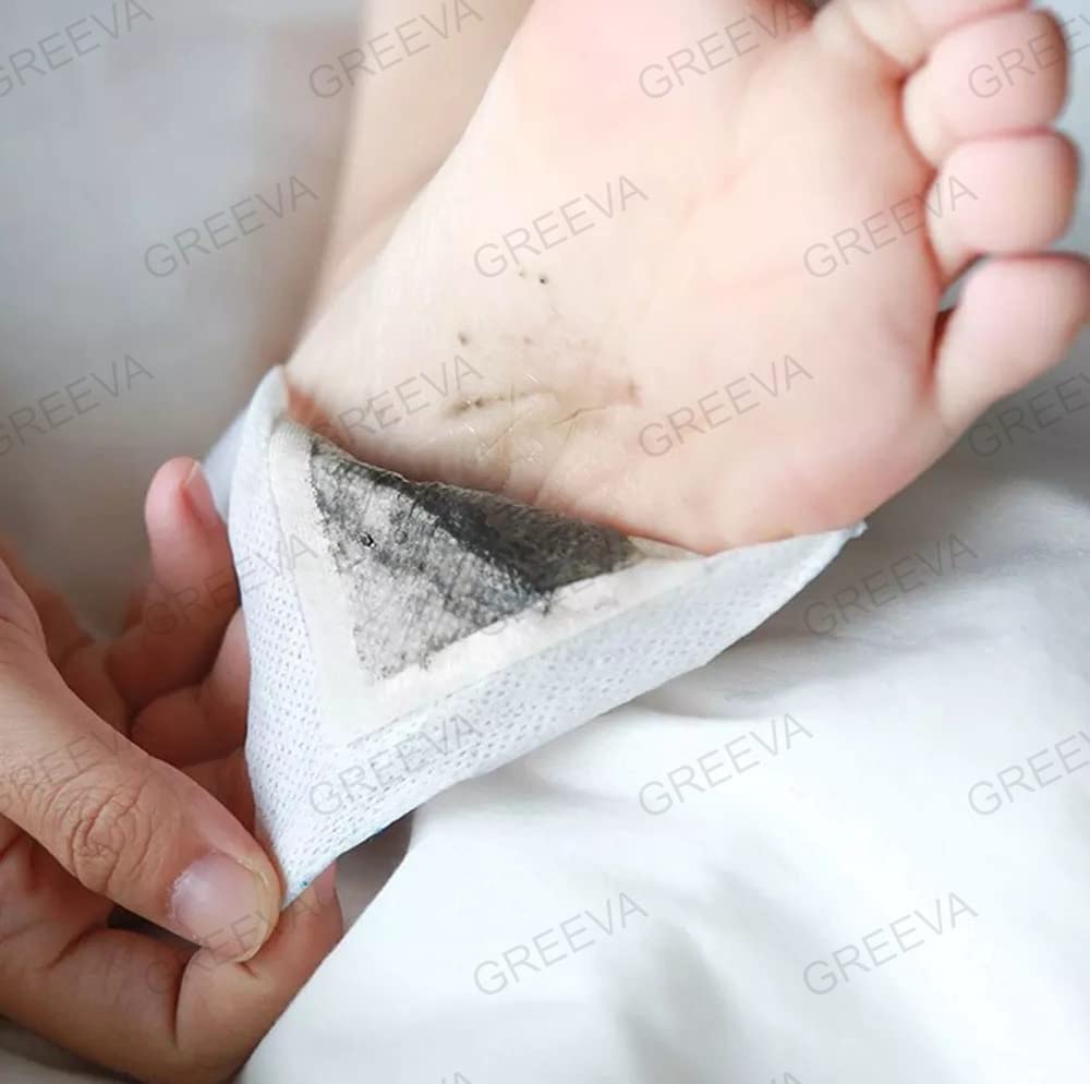 GREEVA Detox Foot Patches - 30 Pads for Cleansing & Pain Relief | Natural Foot Detox, Toxin Removal & Relaxation | Perfect for Post-Workout Recovery, Travel & Spa Nights
