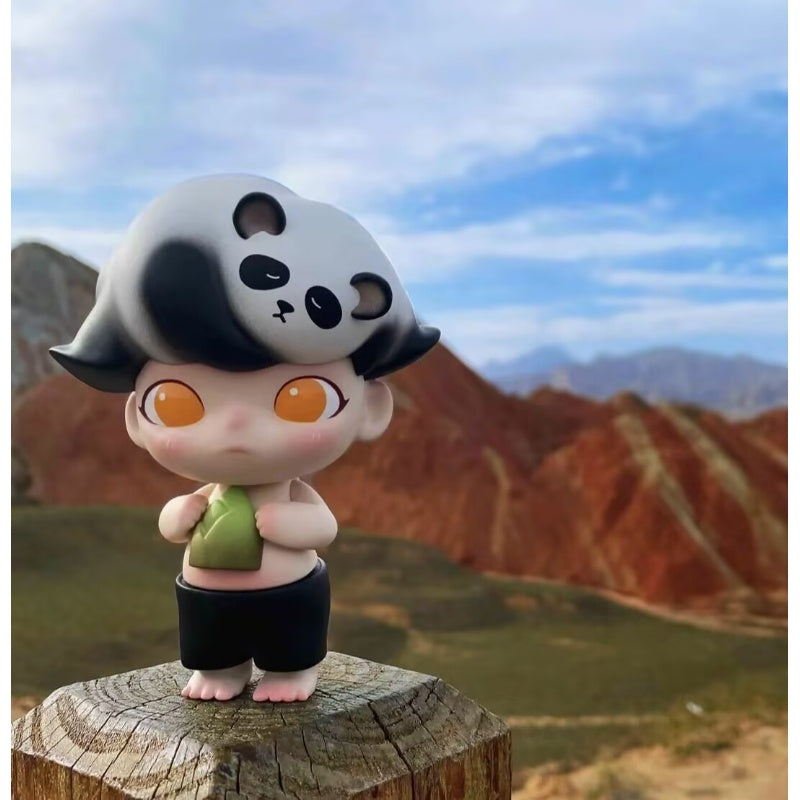 DIMOO Limited Edition Panda Figure with Bamboo Shoots - Cute Collectible Toy for Home Decor, Office Display & Gift for Anime Fans