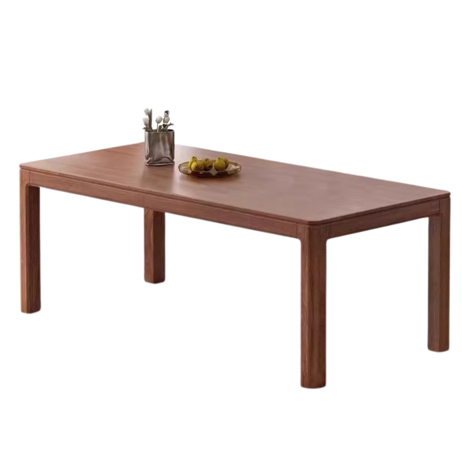 Premium Solid Wood Dining Table - Black Walnut, Ash & Red Oak - Large Farmhouse Style Table for Family Gatherings & Dinner Parties