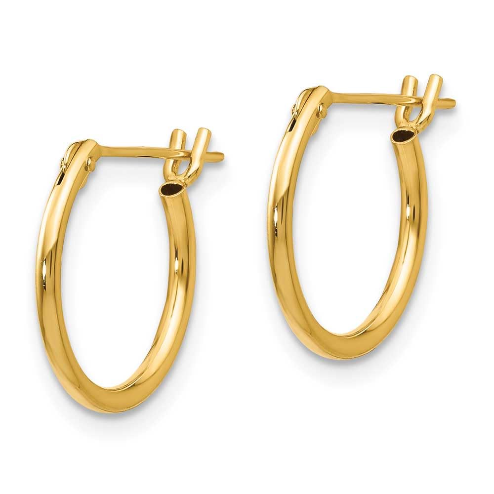 14K Yellow Gold Madi K. Half Hoop Earrings - Dainty Gold Hoop Earrings for Women, Perfect for Everyday Wear, Date Night & Special Occasions