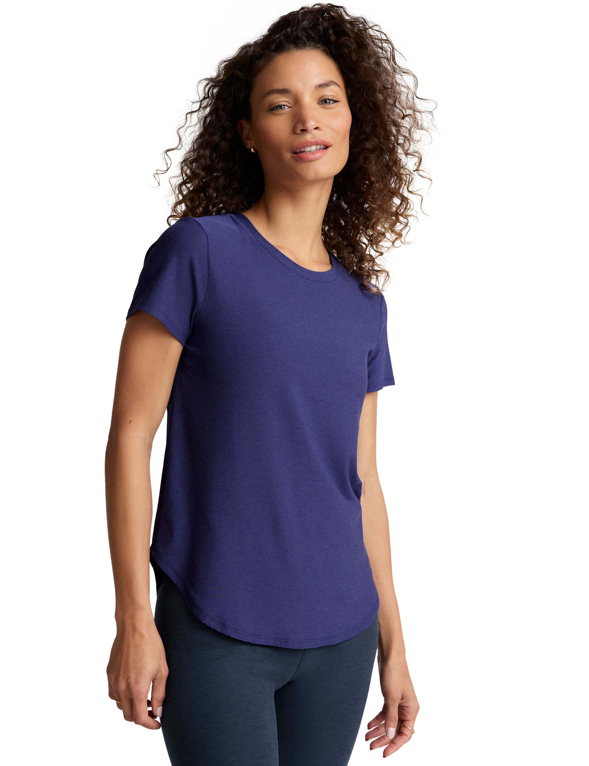 Featherweight Down Low Tee - Soft & Lightweight Men's T-Shirt in Eternal Blue Heather | Perfect for Casual Wear & Everyday Comfort