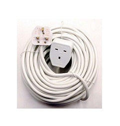 100FT Heavy Duty Outdoor Extension Cord - EWI UK Plug, Weatherproof & Durable Power Cable for Garden, Workshop & Home Use