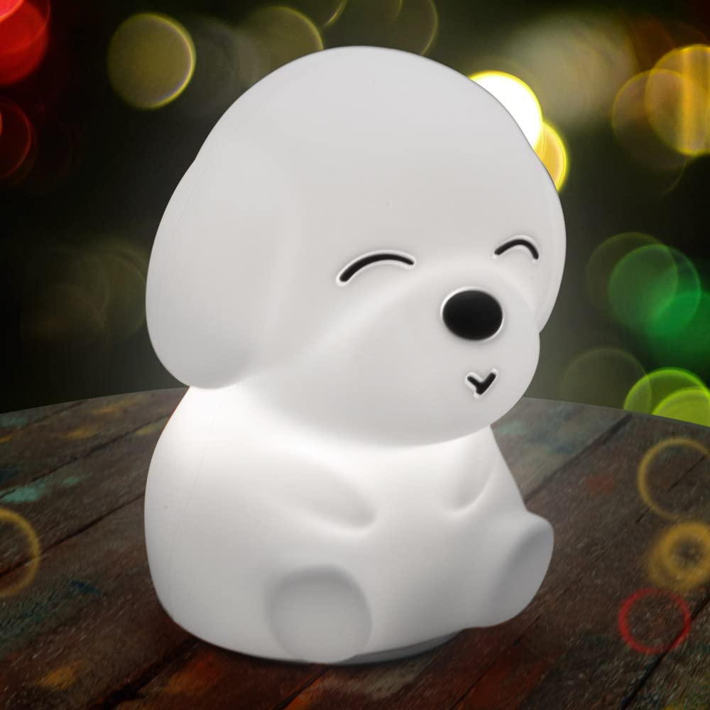 AULTRA Color Changing Dog Night Light for Kids - Cute Silicone Doggy Lamp, Nursery Baby Night Light, Dog Themed Room Decor for Girls & Boys - Perfect for Bedrooms, Kids' Rooms, and Nursery Decor (Doggy)