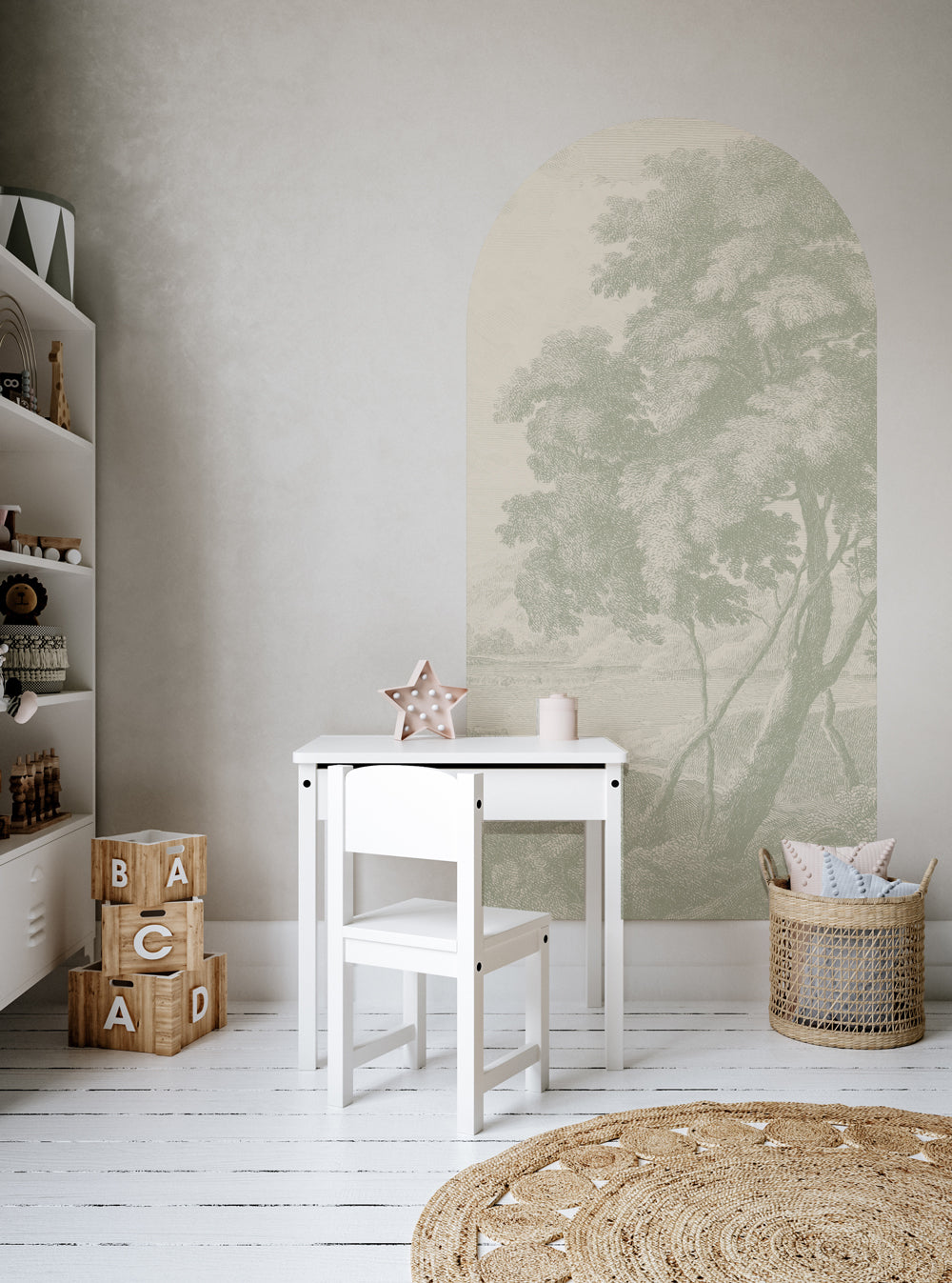 Self-Adhesive Peel and Stick Arch Wallpaper Decal - Engraved Design for Home Decor | Perfect for Bedroom, Living Room, and Nursery Wall Stickers