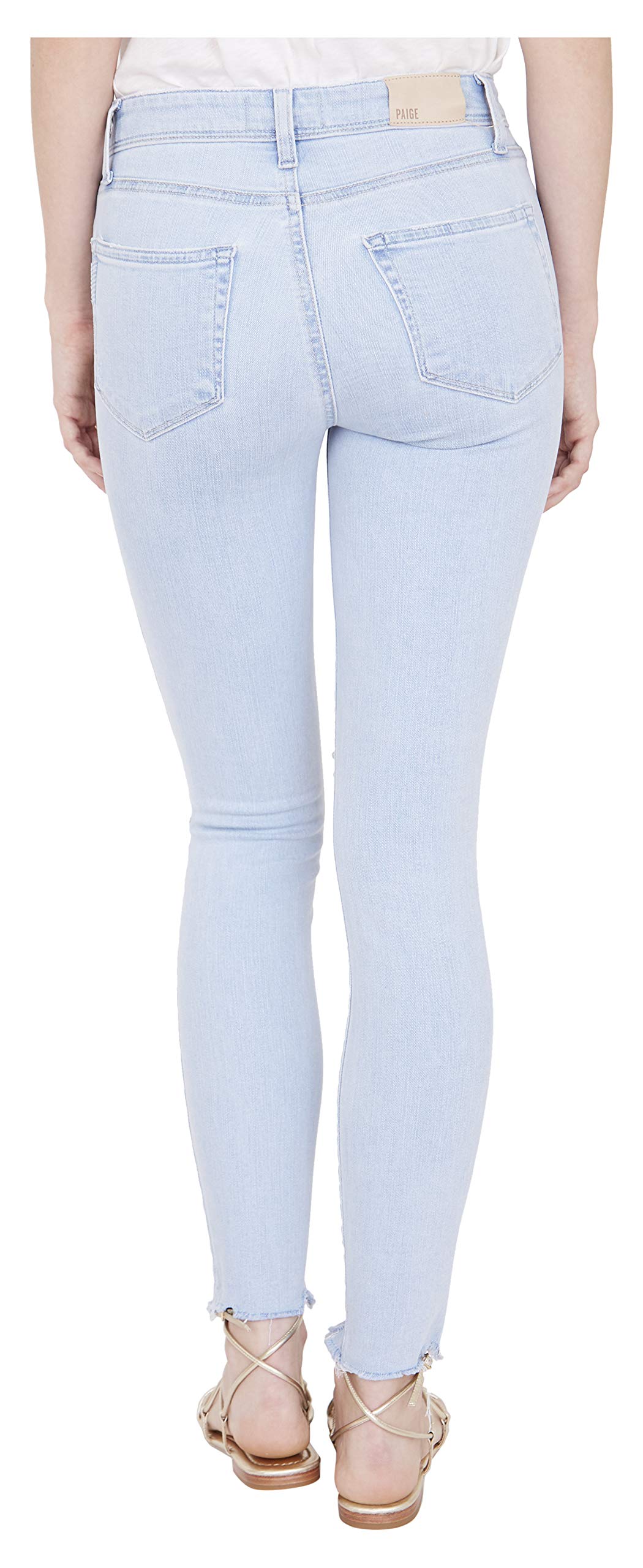 PAIGE Women's Hoxton Transcend High Rise Ultra Skinny Fit Ankle Jeans - Stretch Denim Pants for Work, Date Night & Everyday Comfort