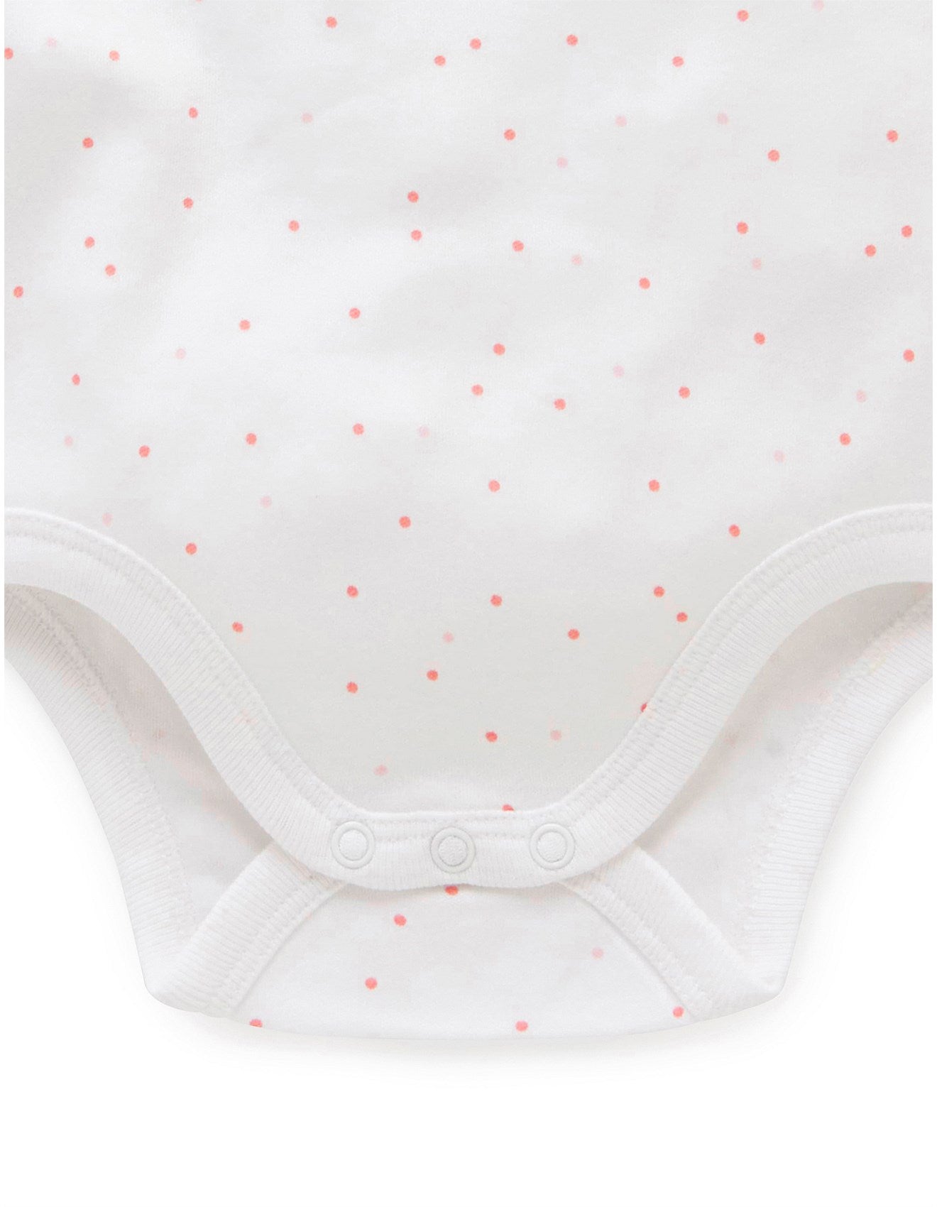 Purebaby Organic Cotton Baby Bodysuit 2-Pack - White Spot & Pale Pink Stripes - Soft & Breathable for Newborns & Infants - Perfect for Everyday Wear, Playtime & Sleep