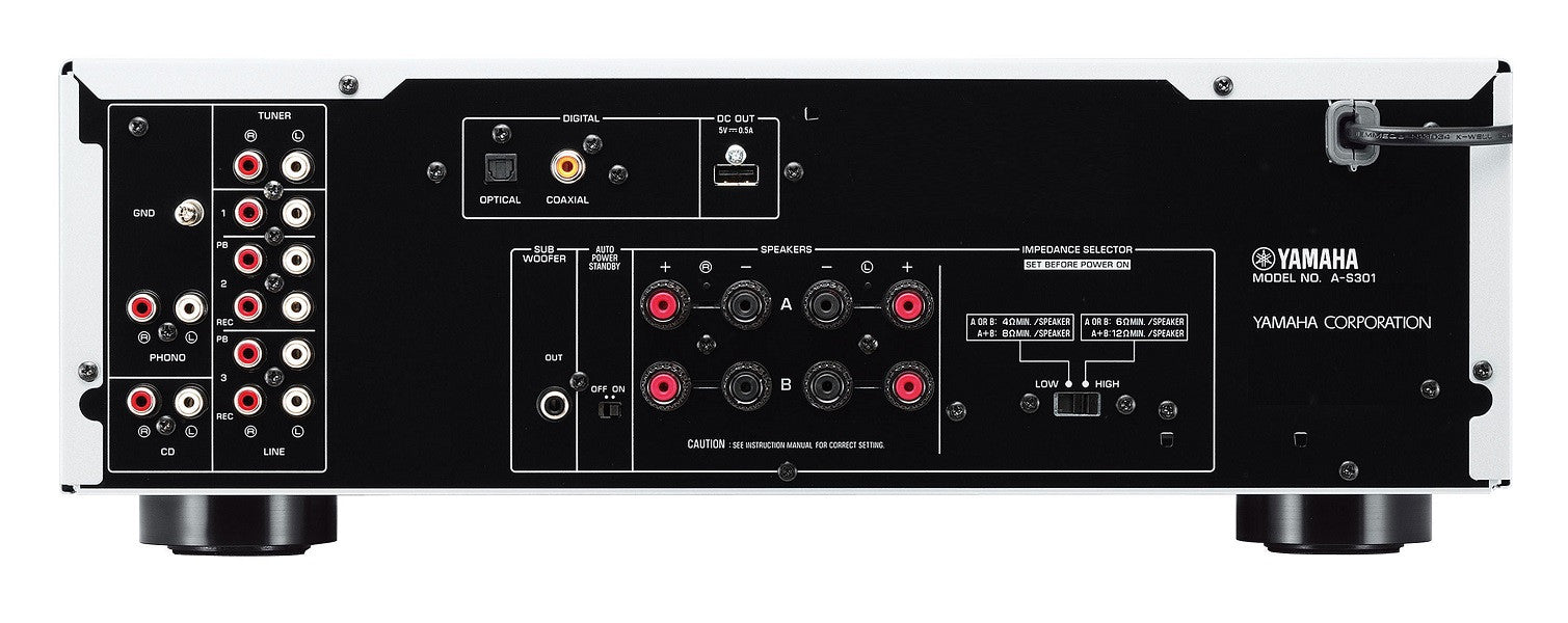 Yamaha A-S301 Stereo Integrated Amplifier - Open Box | High-Fidelity Audio for Home Theater & Music Listening
