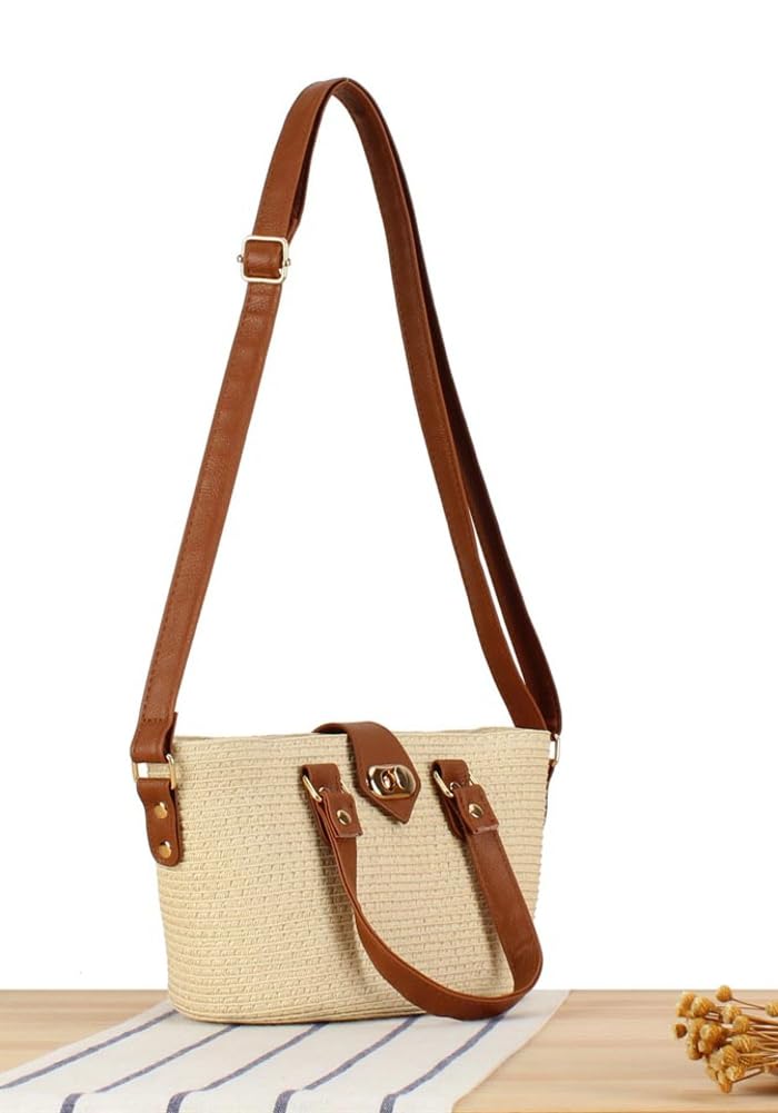 Styraw Tote Bags for Women - Stylish Summer Shoulder & Crossbody Beach Purse for Outings