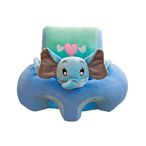 Soft Plush Baby Support Chair - Cartoon Animal Learning Sitting Seat for Infants 3 Months & Up - Perfect for Nursery, Playtime & Early Development (Boy & Girl)