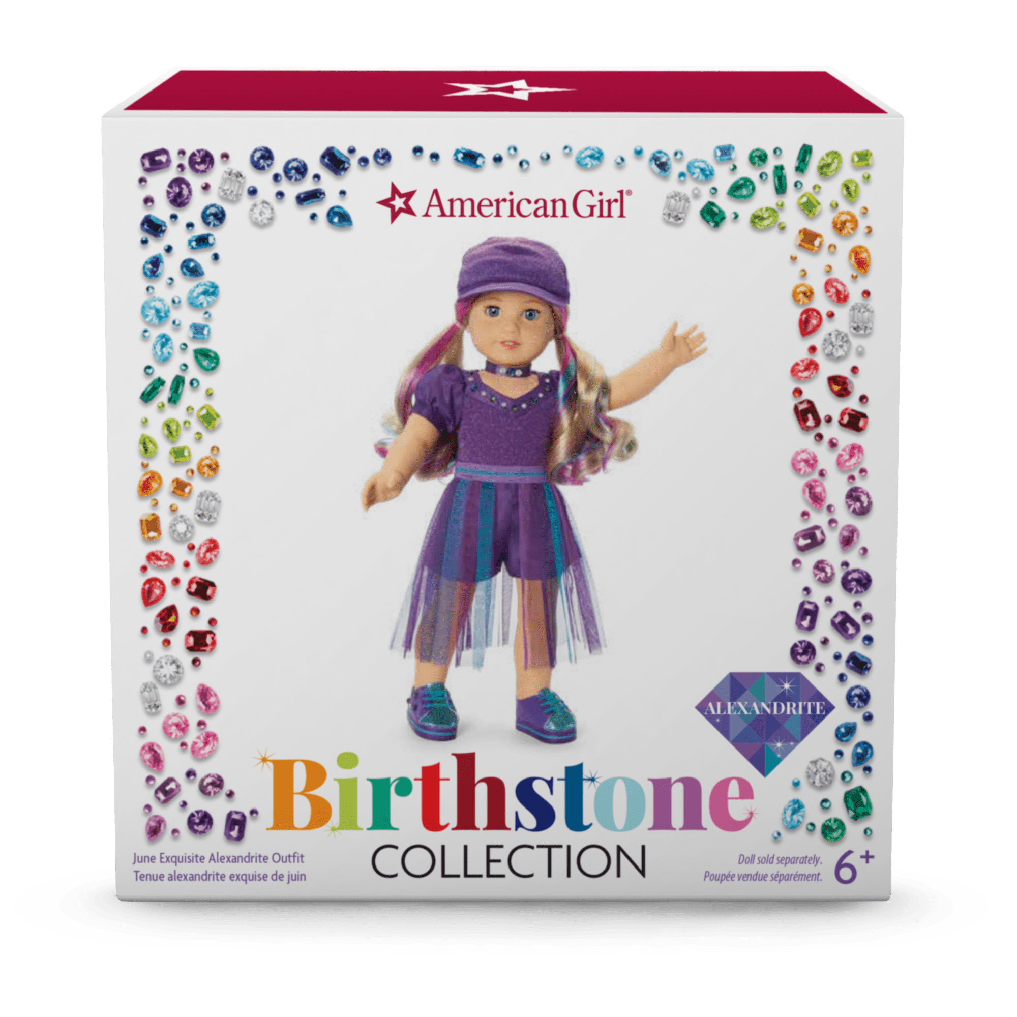 Exquisite Alexandrite Outfit for 18 Inch Dolls - Perfect for Dress Up, Collecting & Photography | June Edition