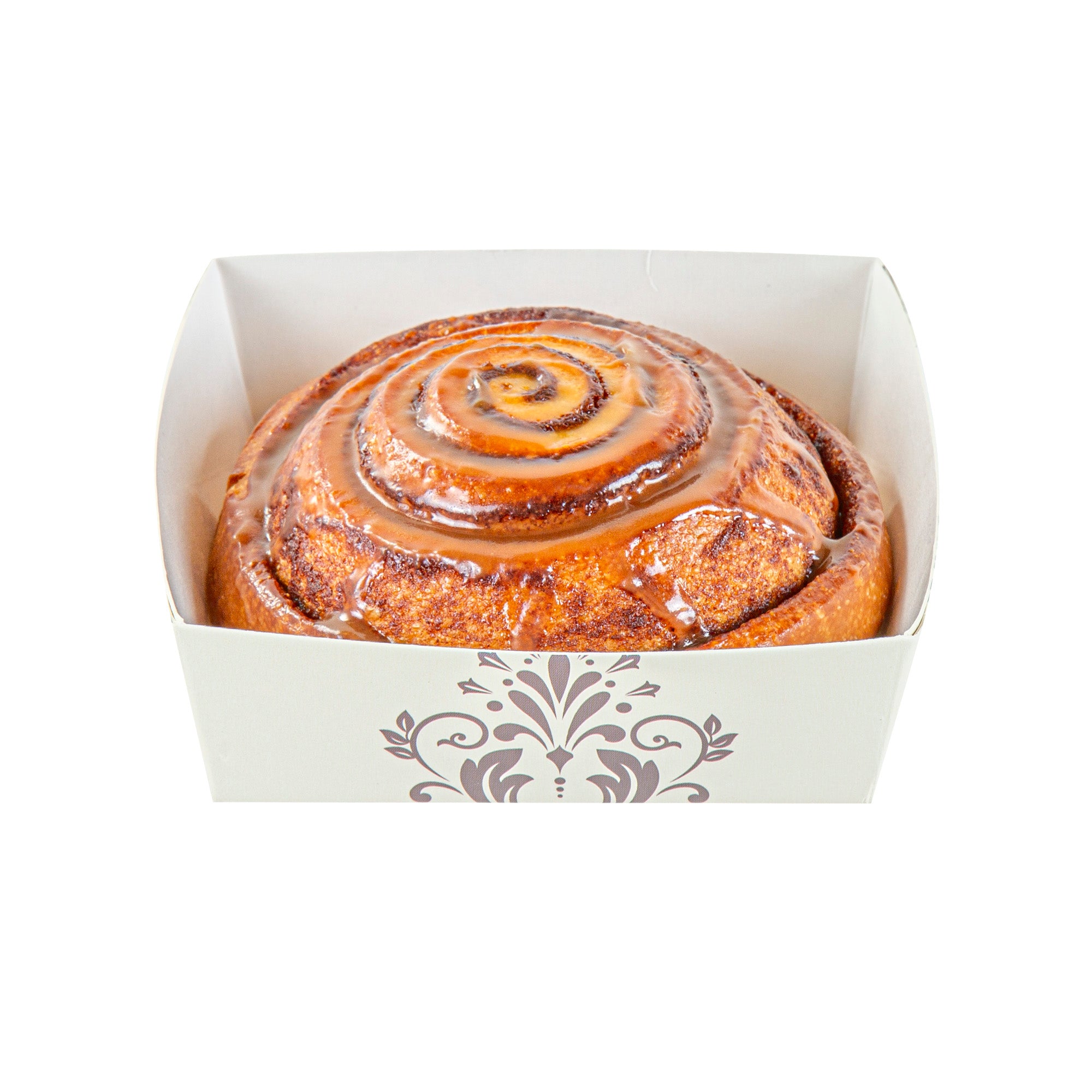 Bake Tek 8 oz Beige Vintage Floral Greaseproof Baking Cups - 4.25