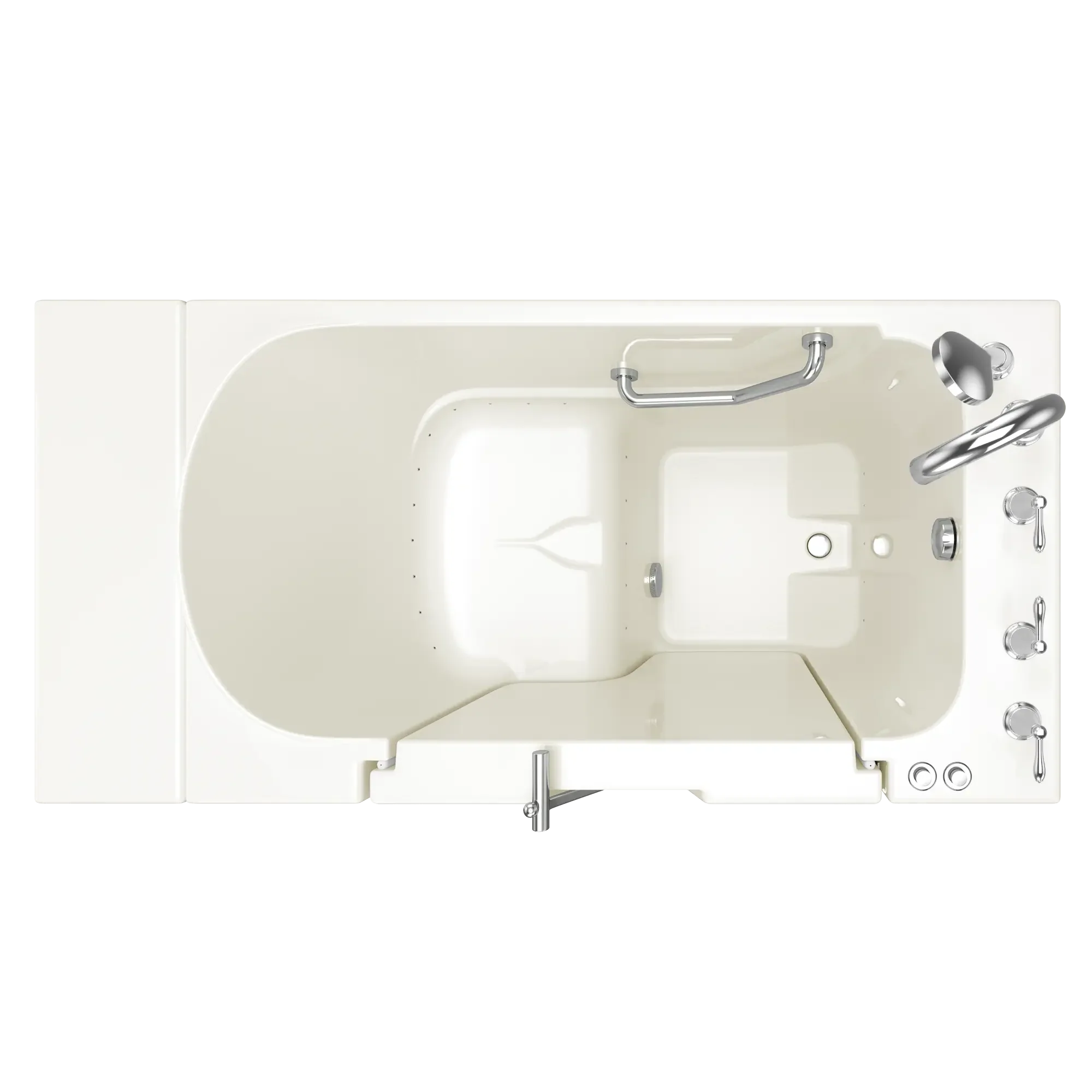30 x 52 Inch Gelcoat Walk-in Bathtub with Air Spa System - Right Hand Drain & Faucet Included | Ideal for Elderly & Mobility Needs, Therapeutic Soaking