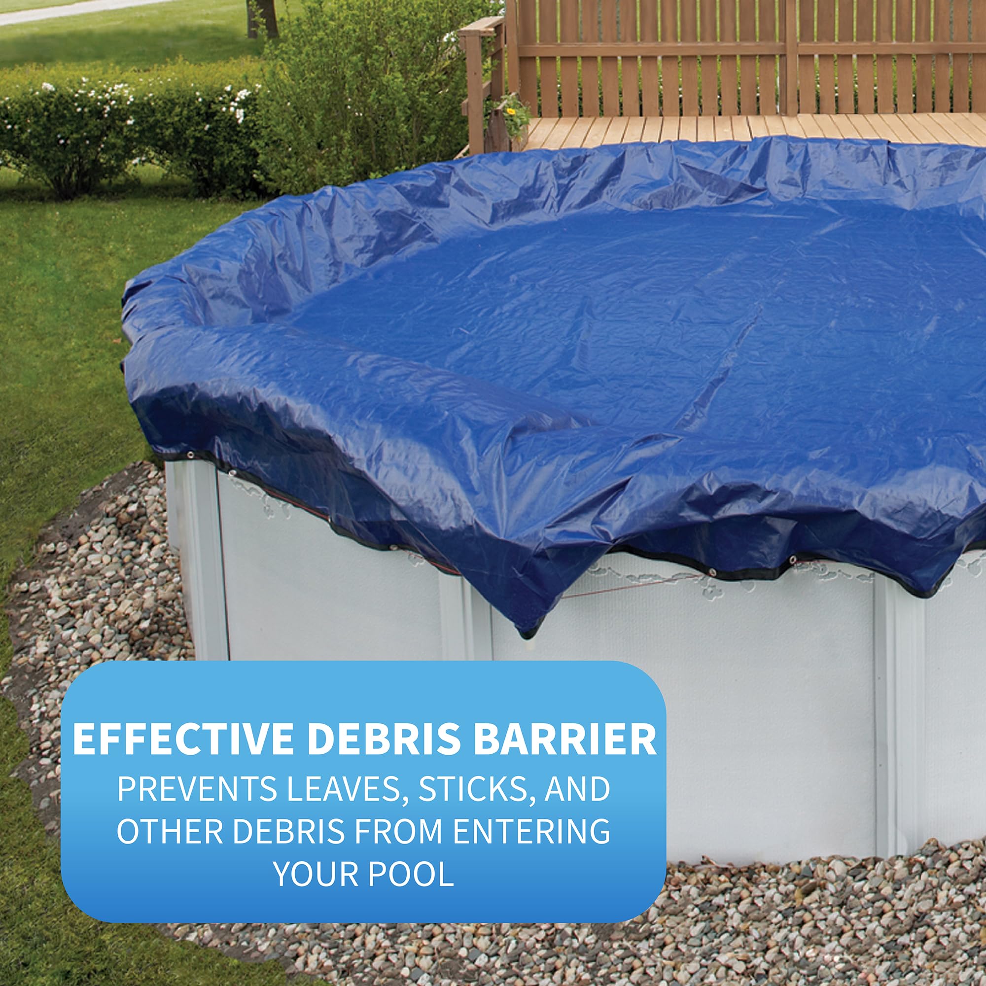 Blue Wave Gold 15-Year 16ft x 32ft Oval Above Ground Pool Winter Cover - Heavy Duty Protection for Inground & Backyard Pools During Cold Seasons