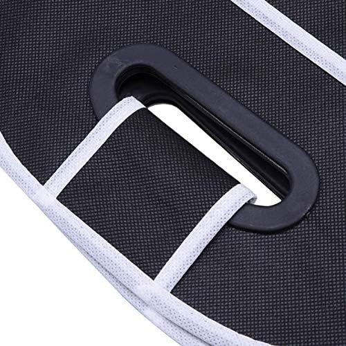 Black Foldable Extra Large Trunk Organizer with 3 Compartments - Portable Car Storage Holder for SUV, Groceries & Travel Essentials | Perfect for Road Trips, Shopping & Vehicle Organization