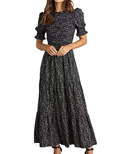 Floral Black White