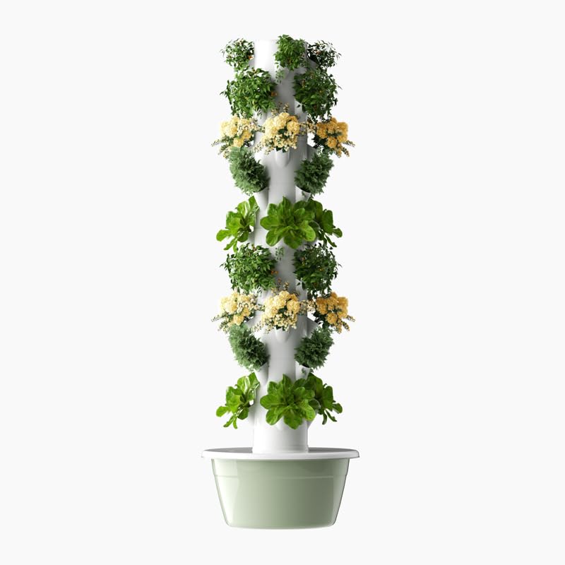 Vertical Hydroponic Grow Tower System - 9 Layer 36 Pot Aeroponic Garden Planter with Water Tank & Pump for Indoor/Outdoor Fruits, Vegetables, Herbs - Perfect for Home Gardening, Urban Farming & Small Space Planting