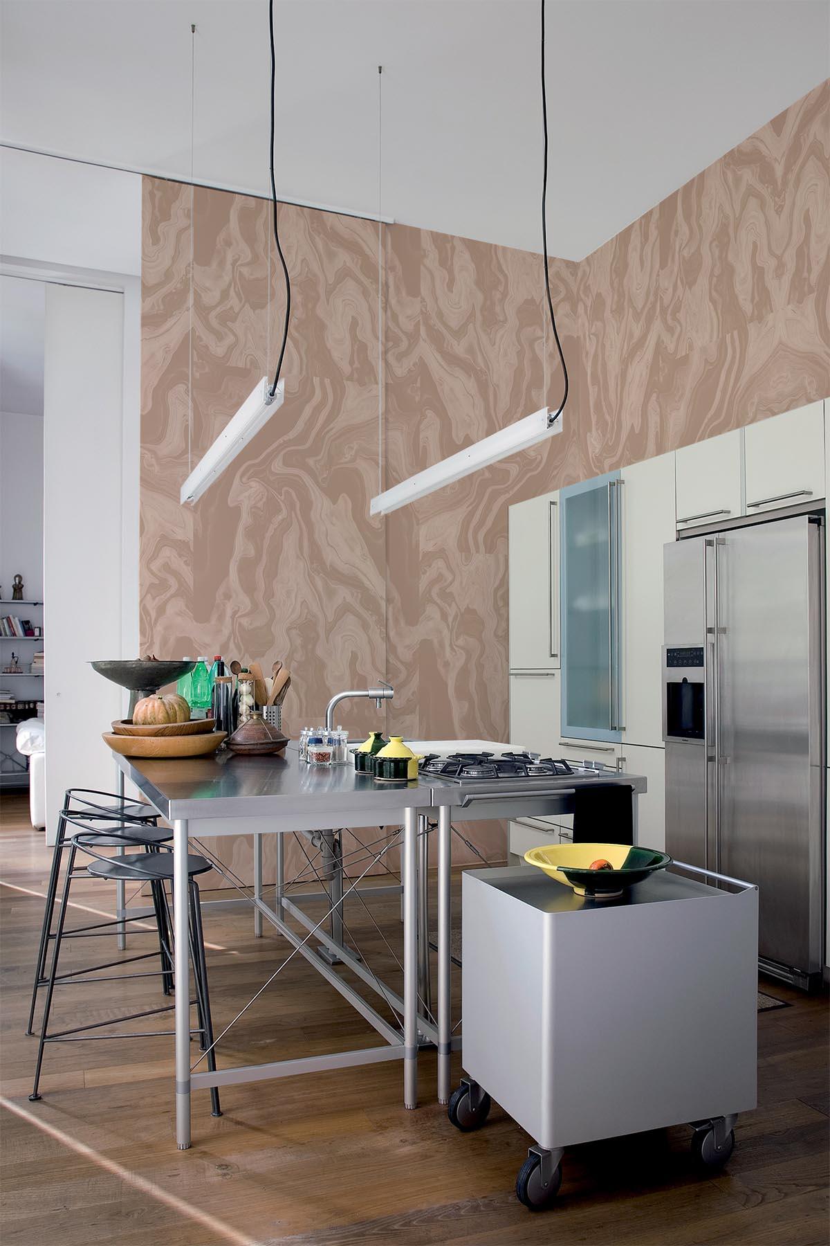 Dusty Pink Marble Tiles - Elegant Home Decor for Bathroom, Kitchen & Living Room