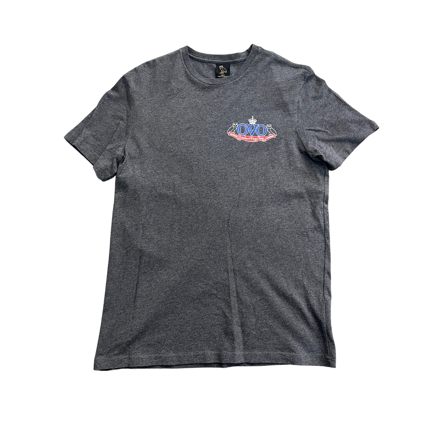 OVO October's Very Own Dark Grey T-Shirt - Men's Casual Streetwear Tee for Everyday Wear & Urban Fashion