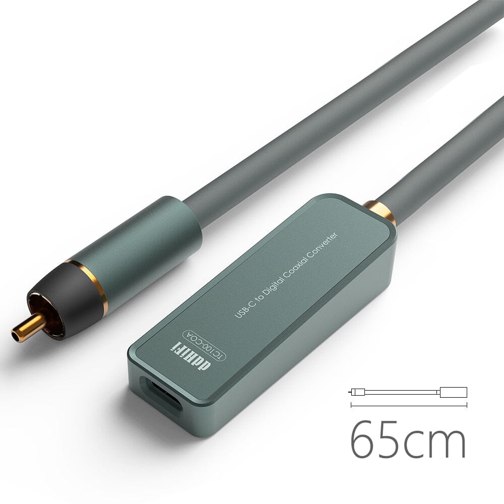 DD ddHiFi TC100 COA USB-C Female to Digital RCA Coaxial Audio Converter Cable - High-Quality Digital Audio Conversion for Home Theater & Hi-Fi Systems