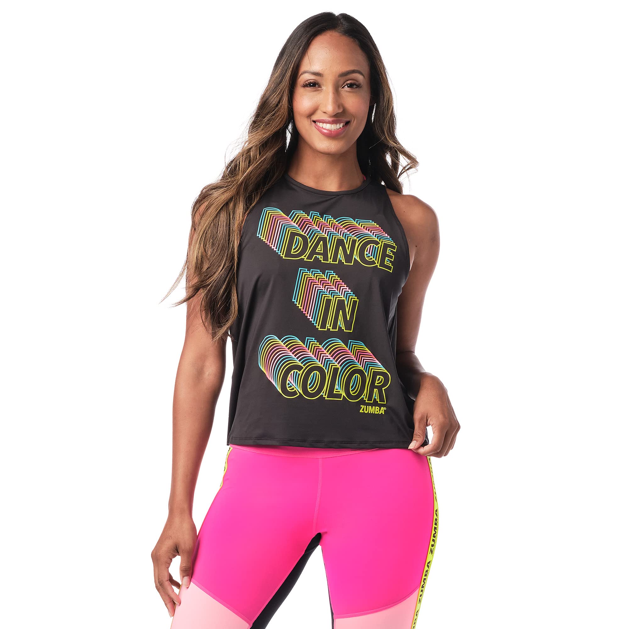 ZUMBA Fitness Soft Tank Top for Women - Breathable Open Back Workout Shirt for Dance, Yoga & Gym | Comfortable & Stylish Activewear