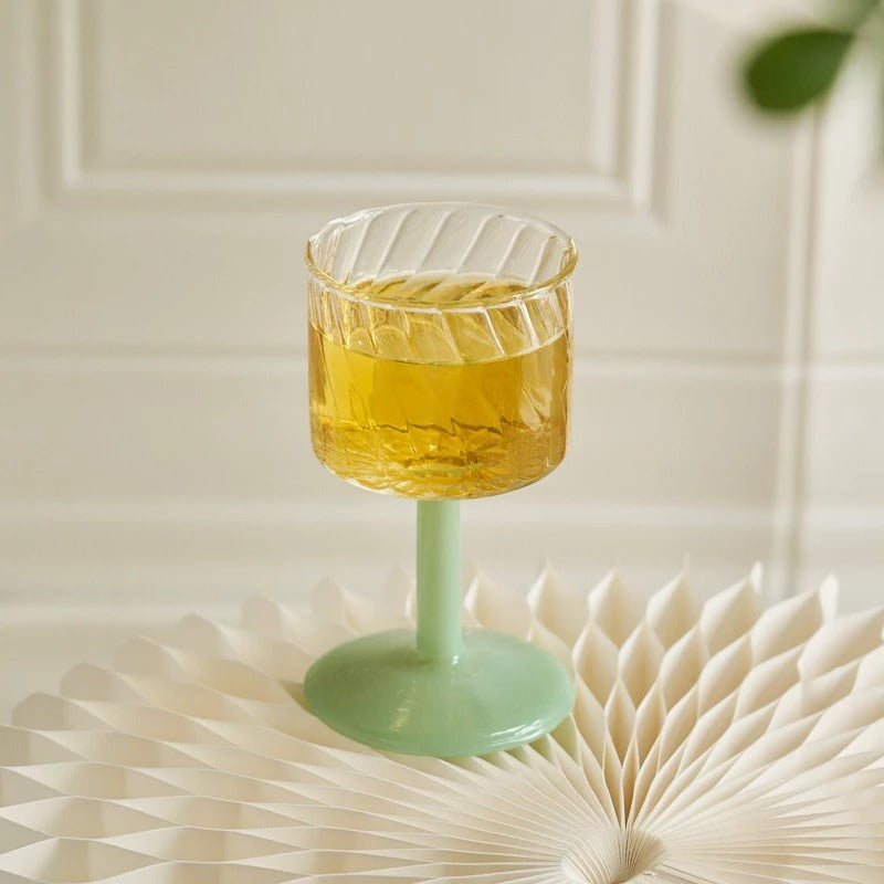 Vintage French Cocktail Glass Set - Elegant 12oz Crystal Coupe Glasses for Champagne, Martini & Cocktails - Perfect for Home Bar, Wedding & Party Entertaining