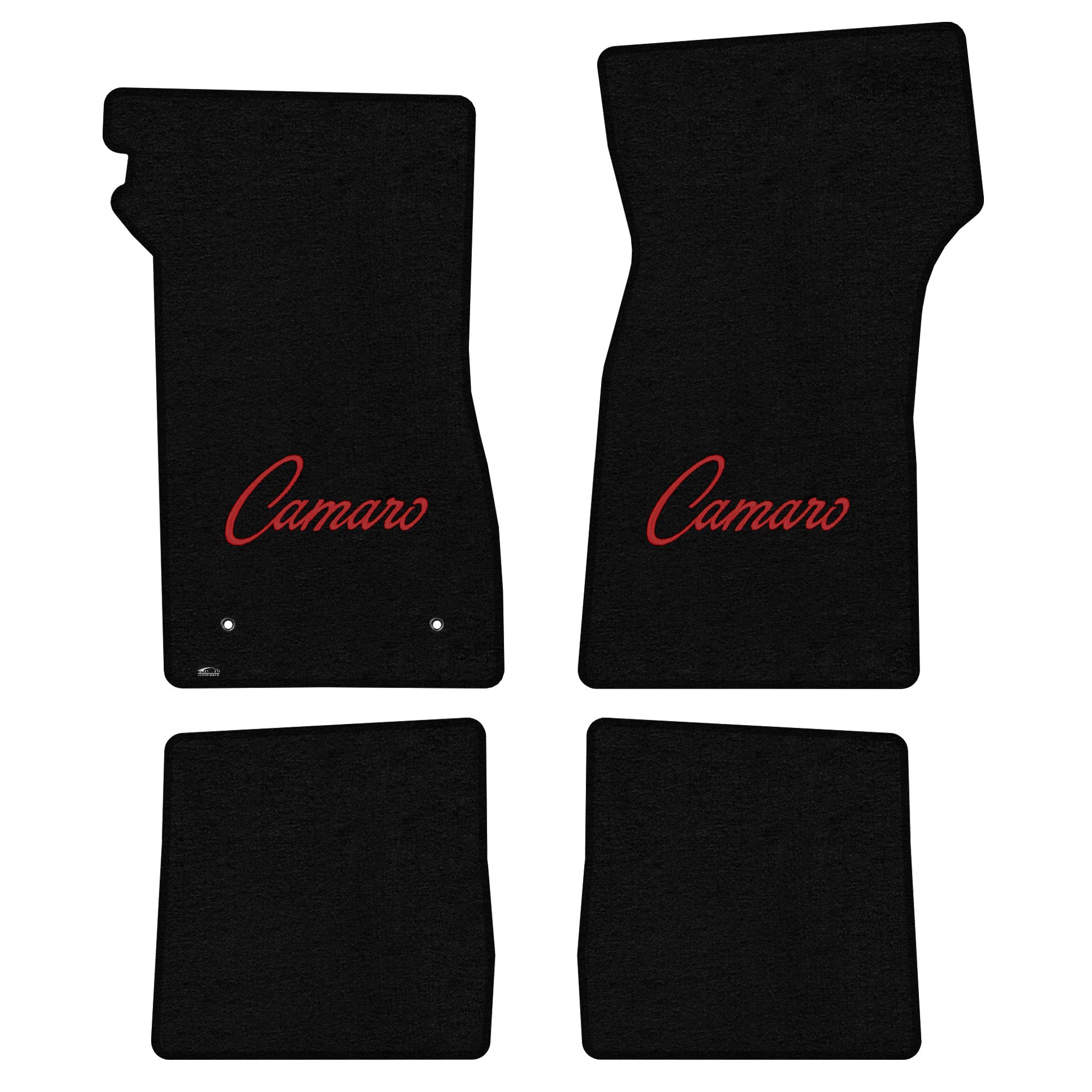 Premium Custom-Fit Carpet Floor Mats for 1967-1969 Chevy Camaro - 4-Piece Front & Rear Set in Black | Luxury Car Floor Liners | Perfect for Classic Car Restoration & Daily Driving Protection