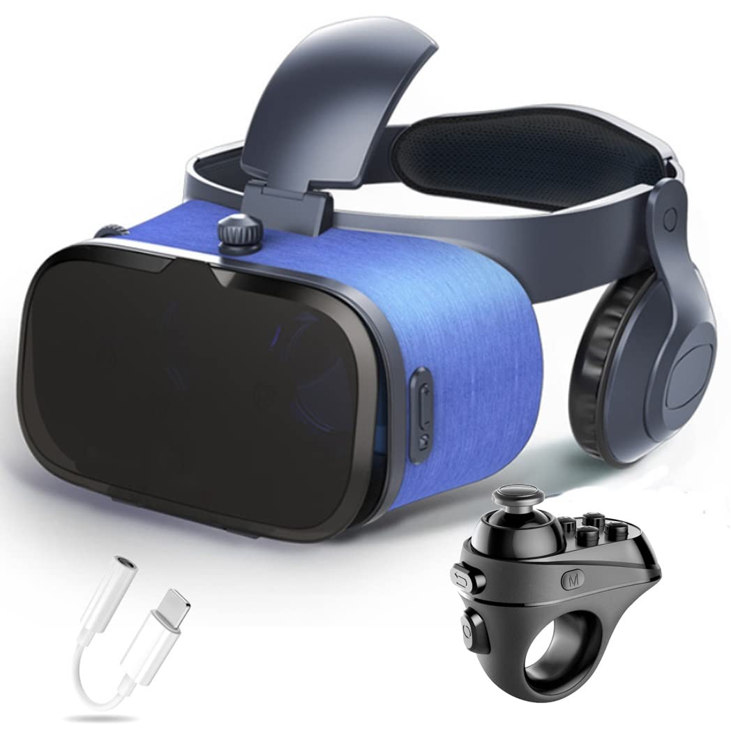 3D VR Headset with Bluetooth Controller - Compatible with iPhone 13 Pro Max/13 Pro/13/12/11, Samsung Galaxy S21, Huawei & Xiaomi Series - Immersive Virtual Reality Experience for Gaming, Movies & Education (Color: Green, Size: iOS)