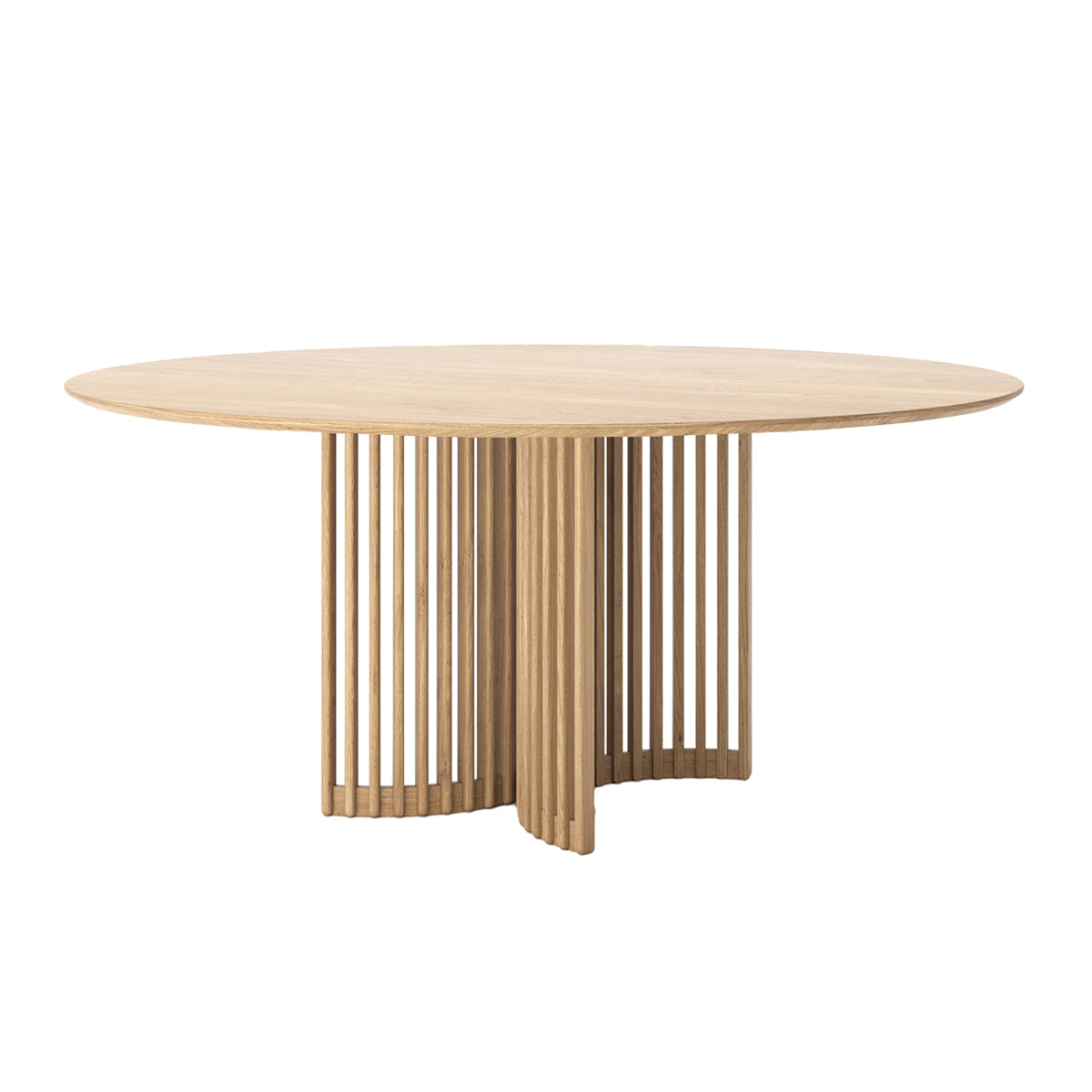 Casablanca Round Dining Table - 150cm Solid Oak Wood - Perfect for Kitchen, Dining Room & Small Spaces - Elegant & Durable Home Furniture