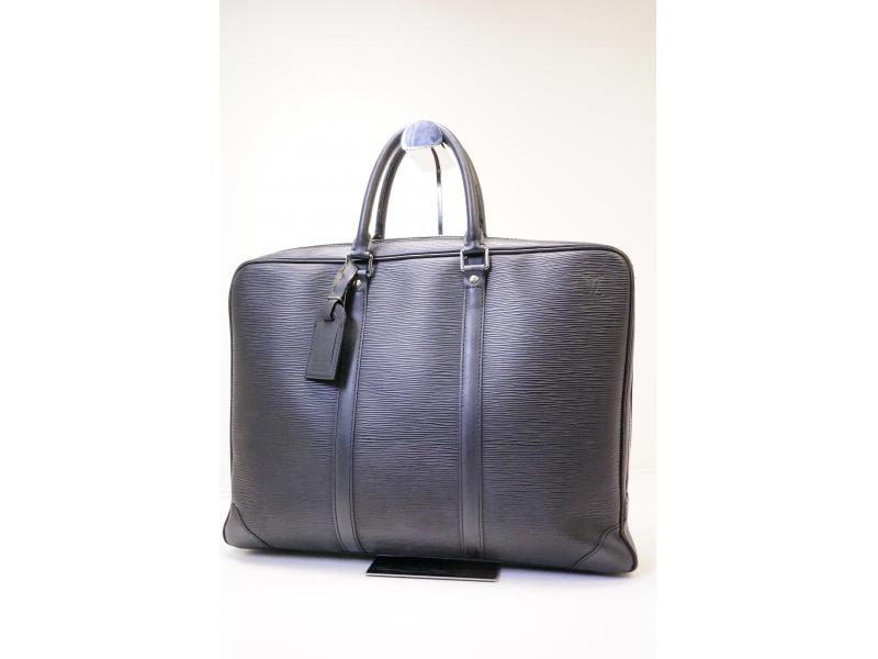 Authentic Pre-Owned Louis Vuitton Epi Black Porte-Documents Voyage Business Briefcase Bag M54472 210738 - Luxury Work Bag for Professionals & Travel