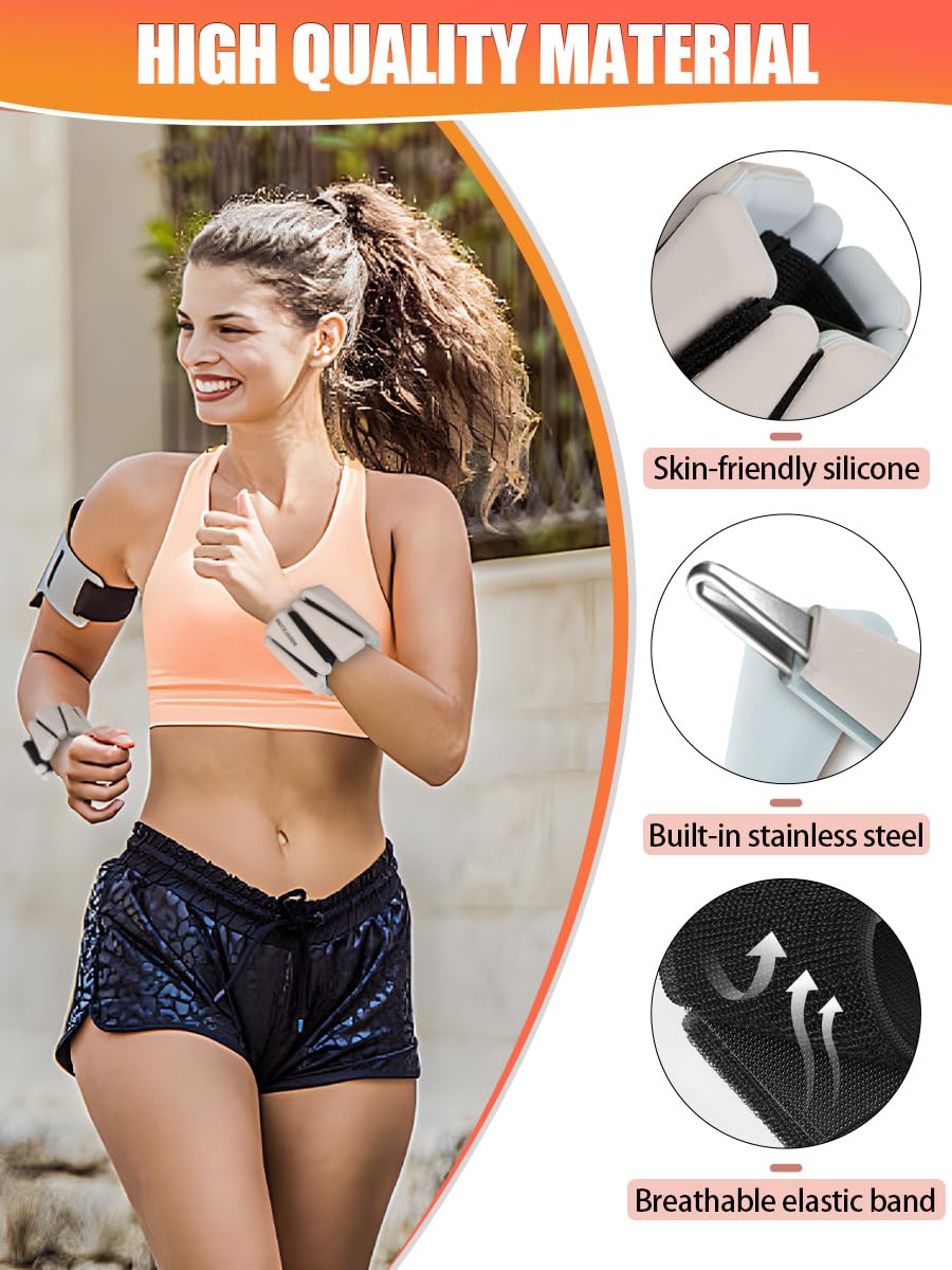 Adjustable Wrist & Ankle Weights Set (1lb & 2lb) - Strength Training Weights for Walking, Running, Yoga, Pilates - Ideal for Home Workouts & Fitness Training for Women & Men