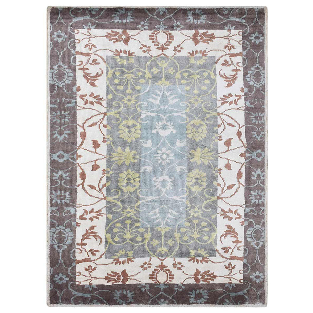 Hand Knotted Hypnotic Design Area Rug - Boho Chic Home Decor for Living Room, Bedroom & Office