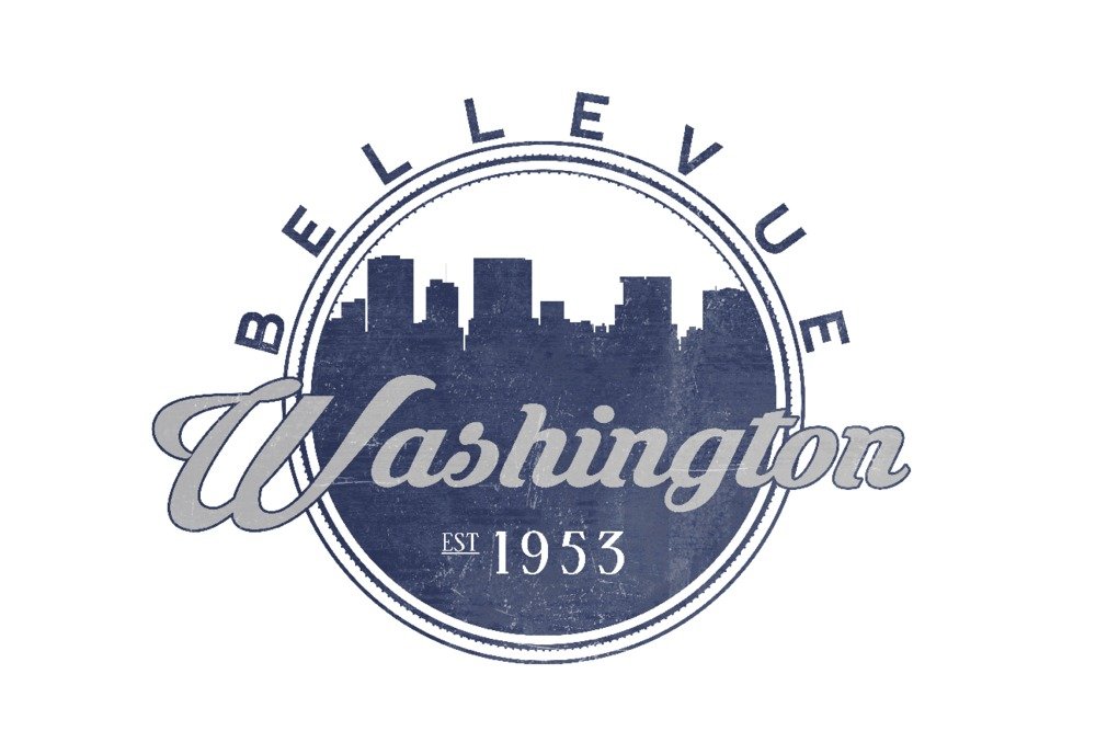 Bellevue Washington Skyline Metal Art - Blue 16x24 Gallery Quality Aluminum Wall Decor for Home & Office - Perfect for Living Room, Bedroom, or Office Spaces