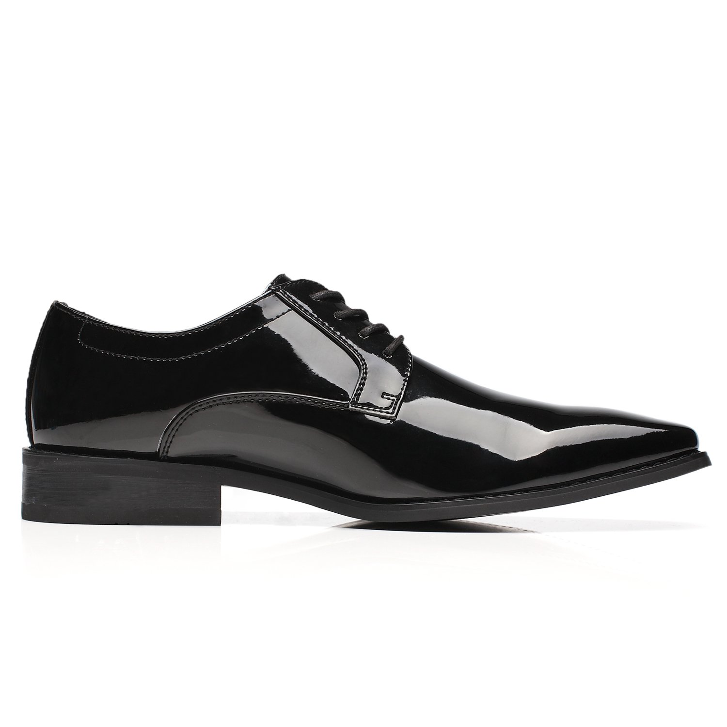 Premium Men's Patent Leather Tuxedo Shoes - Cap Toe Oxford Dress Shoes for Weddings, Business & Formal Events - Classic Lace-Up Design for Grooms, Professionals & Special Occasions