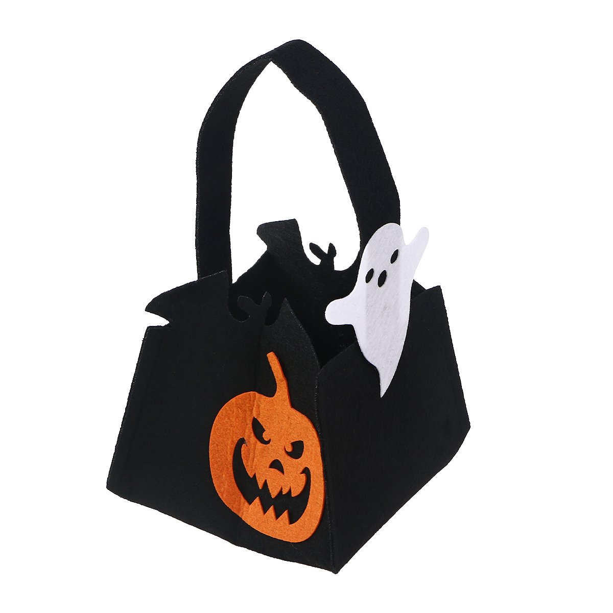 Halloween Party Favor Bags - 50 Pack Non-Woven Candy Treat Bags for Kids, Halloween Decorations & Goodie Bags for Trick or Treat, School Parties & Classroom Events