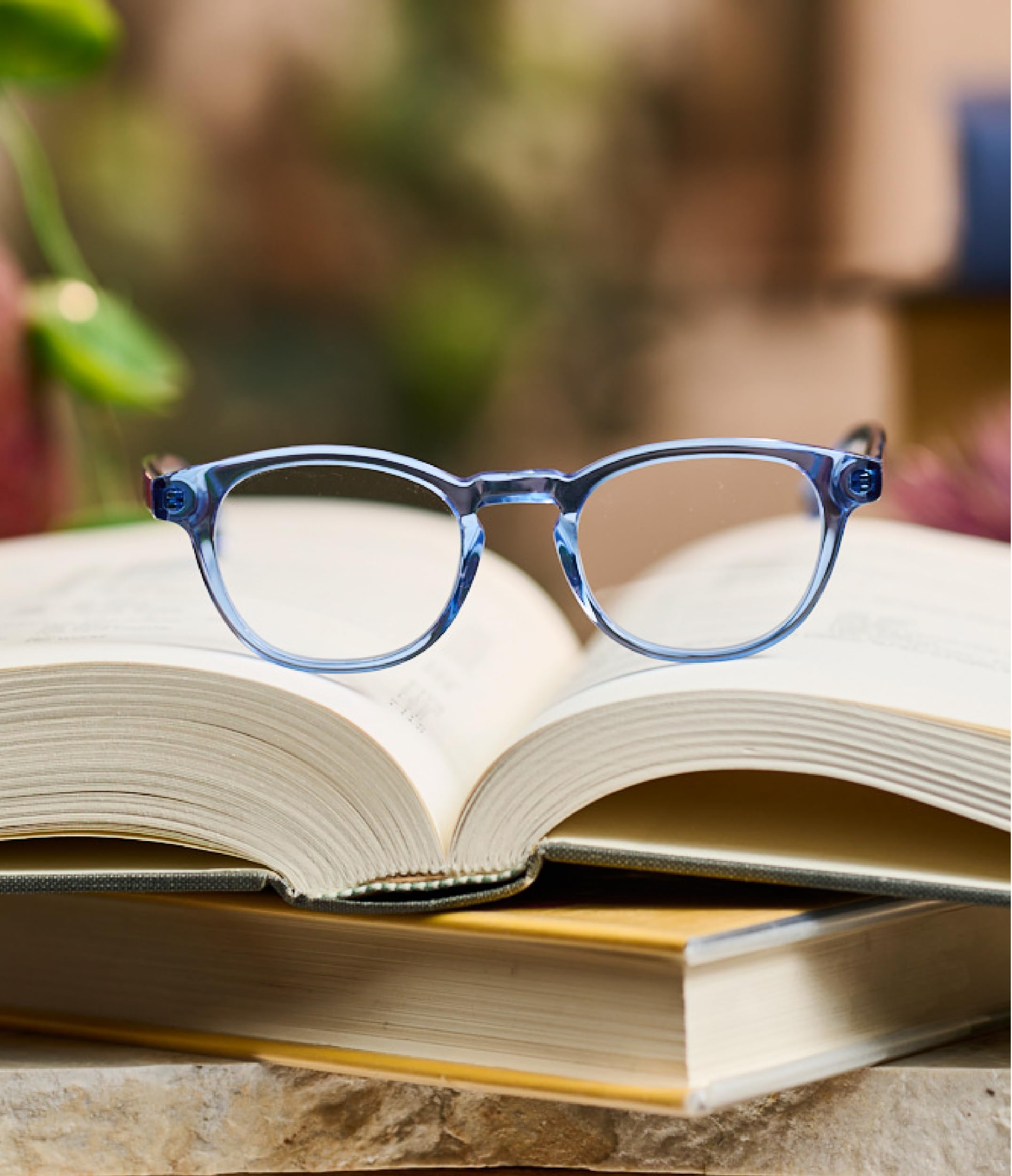 Eyebobs Clearly Unisex Blue Light Blocking Reading Glasses for Men & Women - Round Frame Computer Glasses for Screen Time & Digital Eye Strain Relief