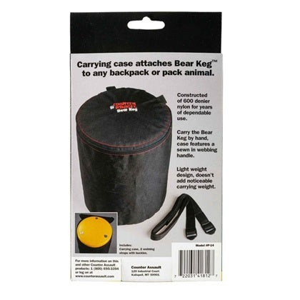 Premium Bear Keg Carrying Case - Durable & Waterproof Cooler Bag for Camping, Hiking & Outdoor Adventures - Fits Standard Bear-Proof Kegs (Black)