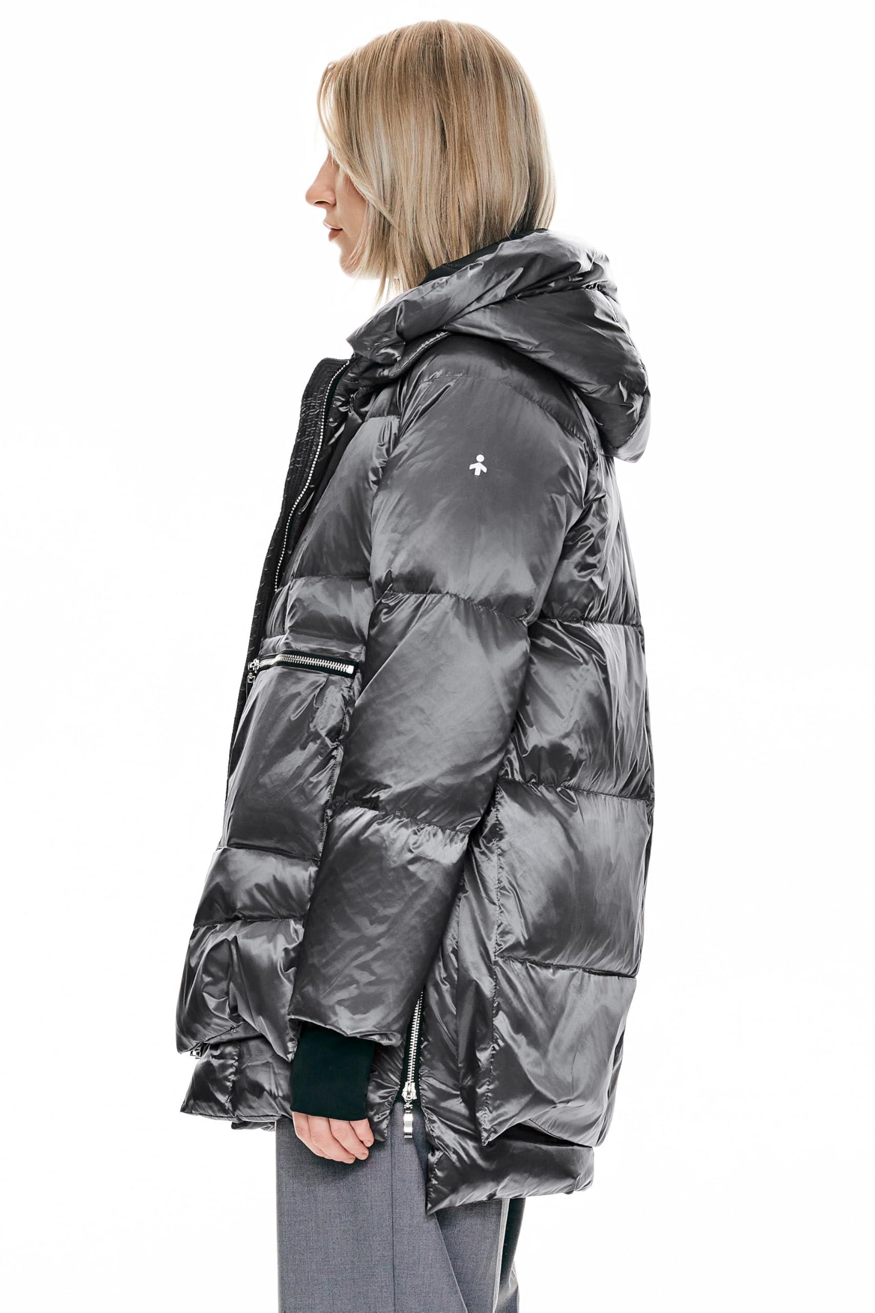 Orolay Women's Thickened Hooded Down Jacket - Winter Warm Shiny Puffer Coat with RDS Certified Down Filling for Outdoor Activities & Cold Weather