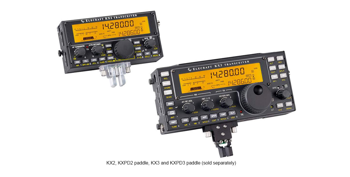 KX2 M_KX2 Transceiver Assembled with E877035 SIDE KX Heatsink Set - Complete with Both Ends & Lexan Cover - Easy Installation for Ham Radio Enthusiasts - Perfect for Field Operations and Emergency Communications