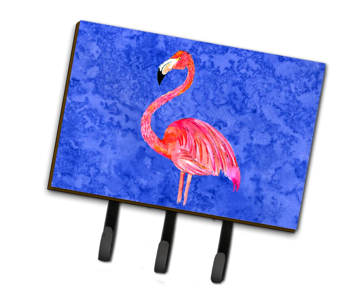 Caroline's Treasures 8685TH68 Flamingo Wall Hook Holder - Key Organizer, Coat Rack, Leash Hanger for Keys, Towels, Aprons & Pet Accessories | Perfect for Entryway, Kitchen & Bathroom Organization