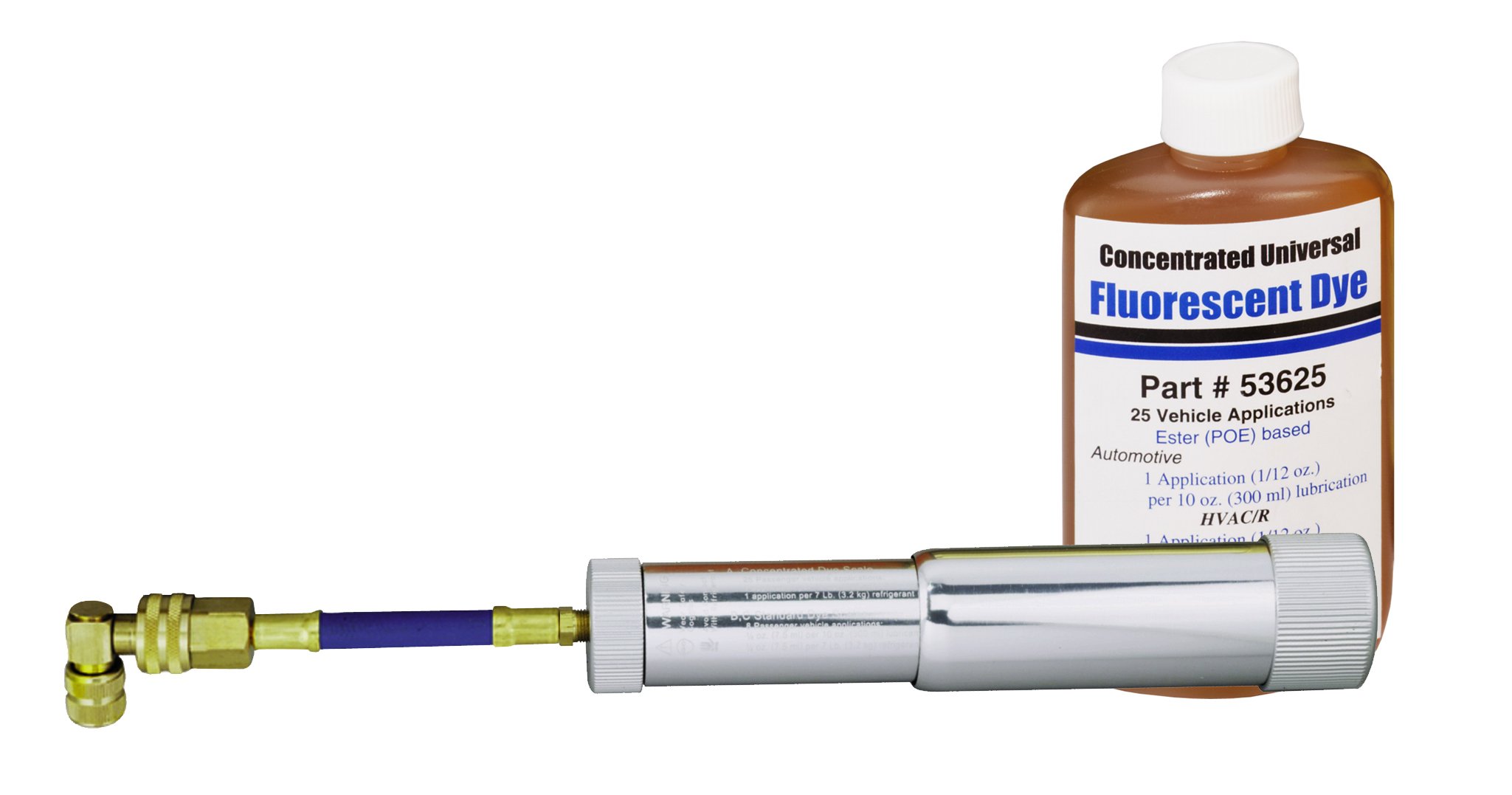 Mastercool 53123 Universal Oil/Dye Injector Kit - Silver | HVAC Refrigerant Leak Detection Tool | Perfect for AC Repair, Automotive & Industrial Applications