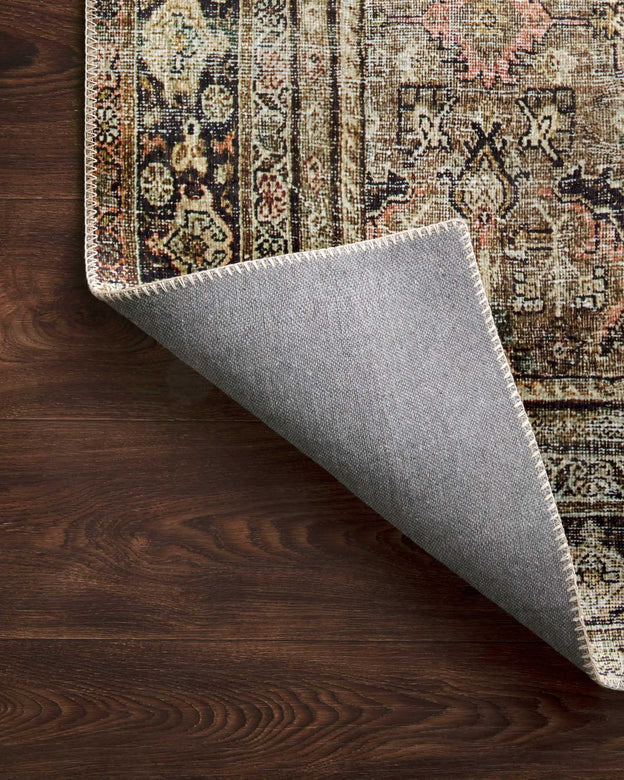 Loloi Layla Olive & Charcoal Runner Rug - 2' x 5' (61cm x 152cm) - Soft Non-Slip Floor Mat for Hallway, Kitchen, or Entryway