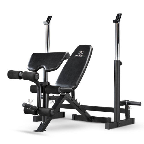 Marcy Deluxe Olympic Weight Bench MWB-838 - Heavy Duty Adjustable Workout Bench for Home Gym Strength Training - Perfect for Weightlifting, Bodybuilding & Fitness Enthusiasts