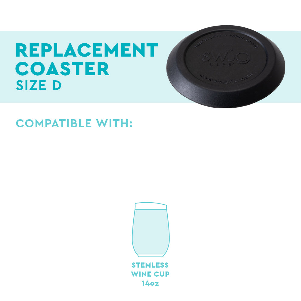 Premium Black Replacement Coaster Set - 4 Pack Non-Slip Drink Pads for Tables & Furniture - Perfect for Home, Office, Bar, and Restaurant Use