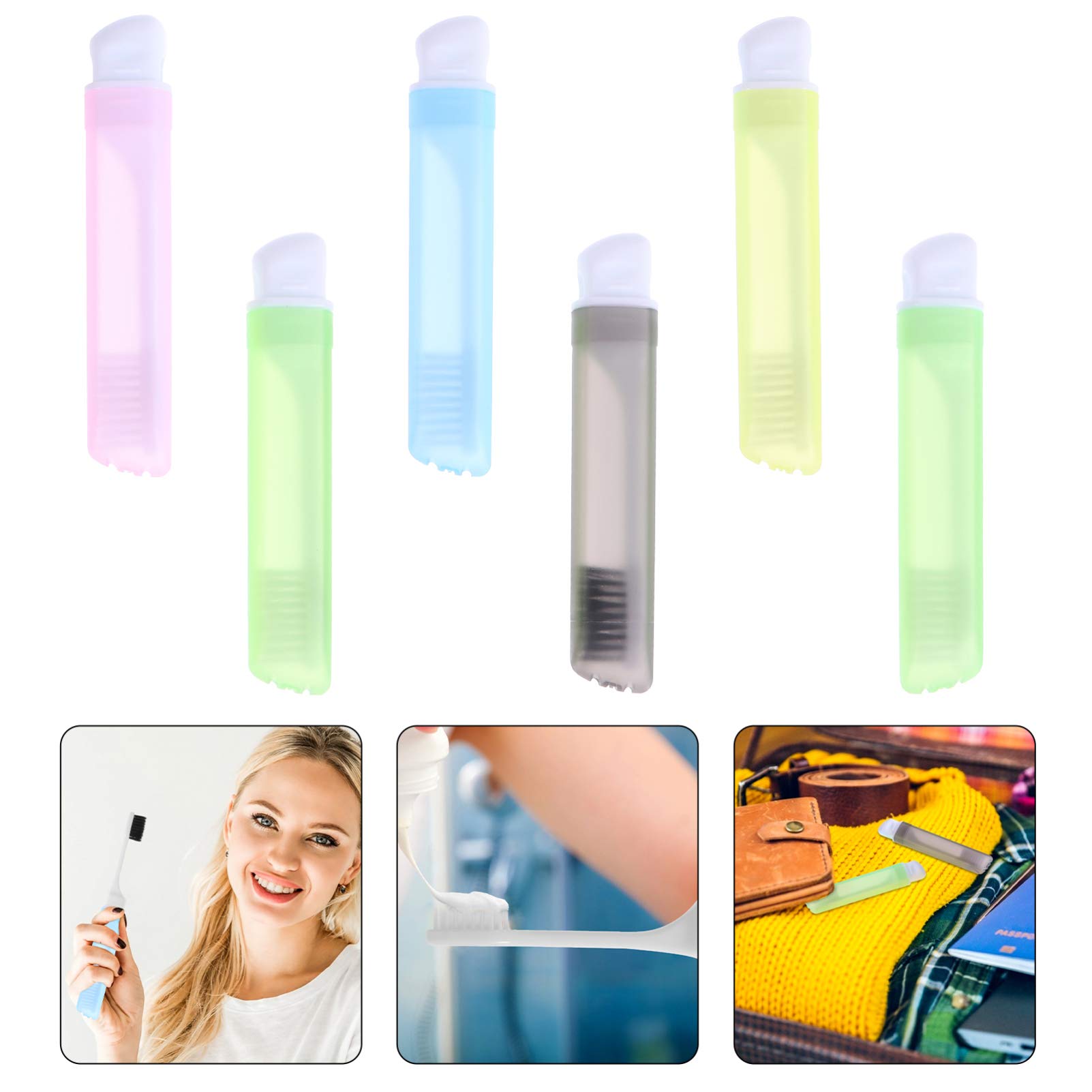 6-Pack Travel Toothbrushes - Foldable Portable Soft Bristle Toothbrush with Case for Travel, Hiking, Camping & Business Trips | Compact & Hygienic Oral Care Solution for On-the-Go Lifestyle